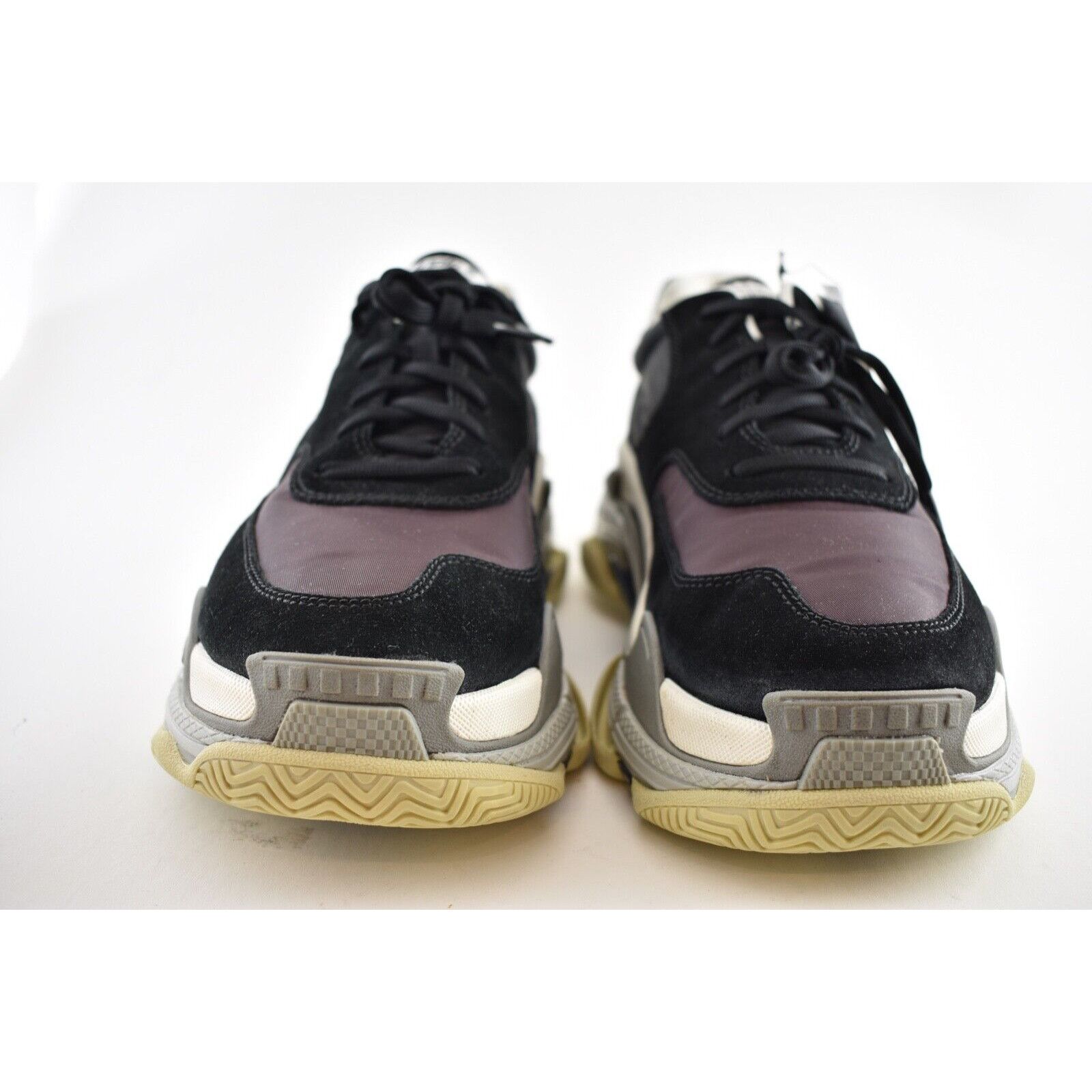 Balenciaga Balenciaga Triple S Mens V2 Black Burgundy Nylon Speed Size US 12 / EU 45 - 4 Thumbnail