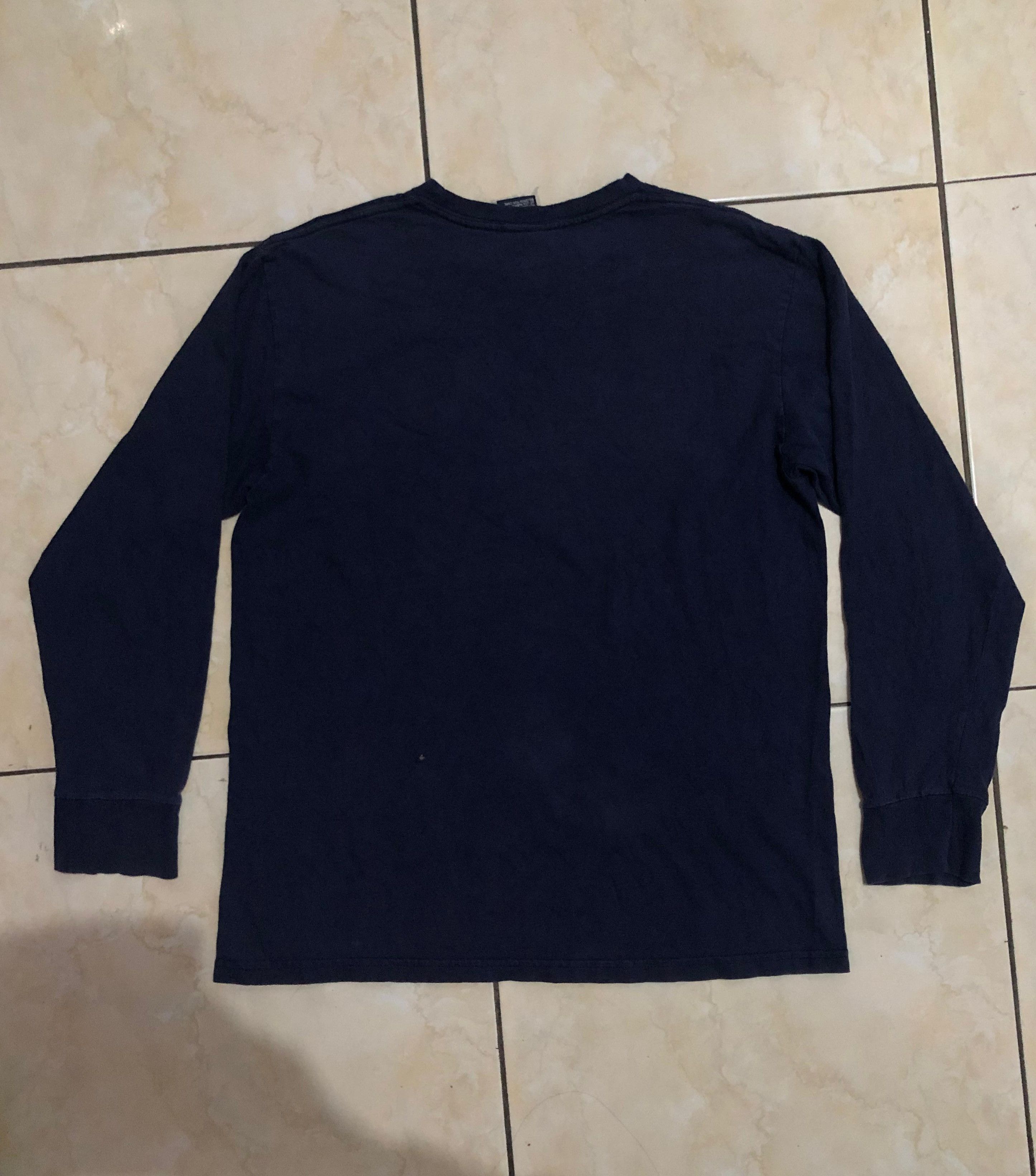 Polo Ralph Lauren VINTAGE Polo by Ralph Lauren Navy Block Logo Long Sleeve Tee Size S / US 4 / IT 40 - 10 Thumbnail