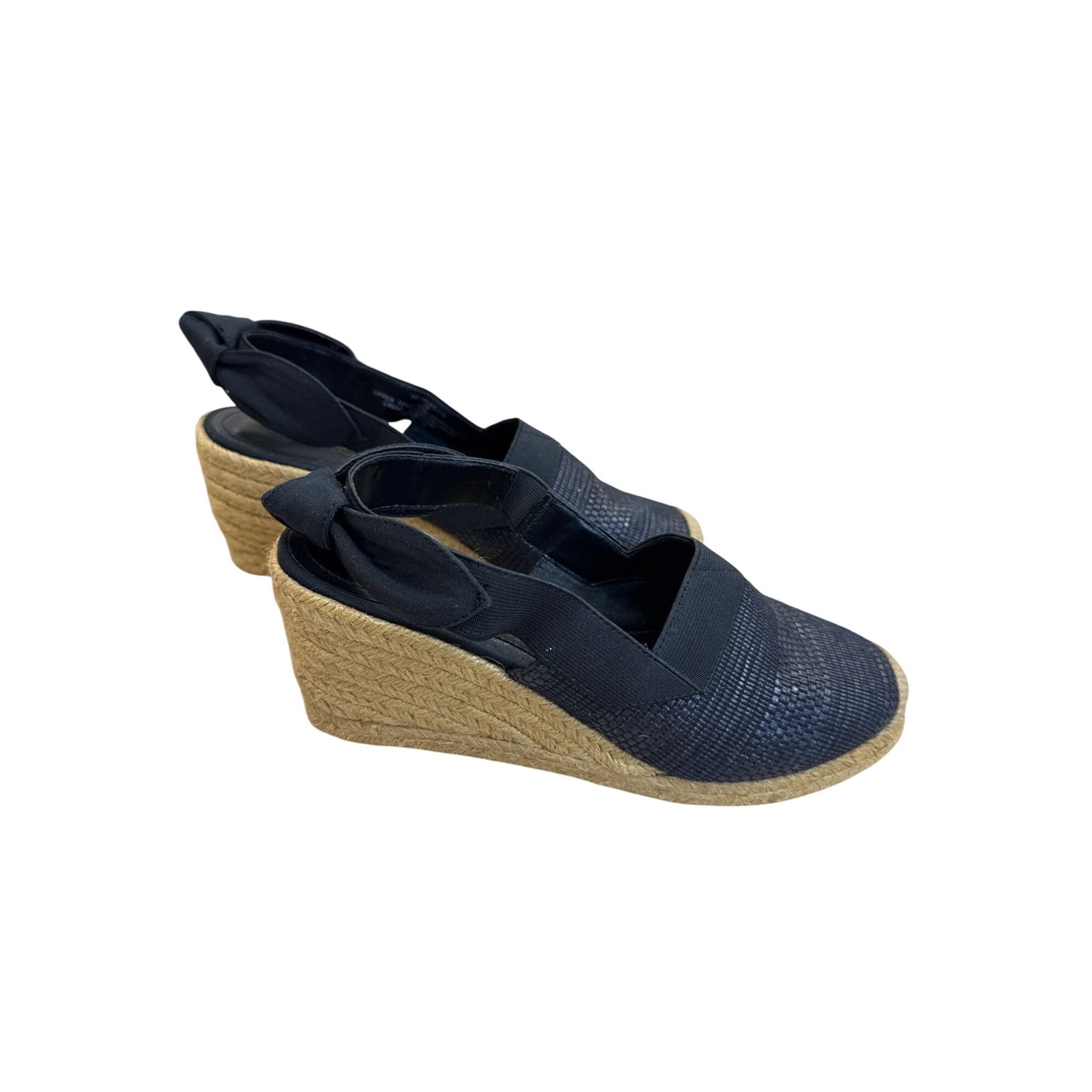 Lauren Ralph Lauren Lauren Ralph Lauren Womens Black Espadrille Wedge Sandals Sh Size US 7 / IT 37 - 3 Thumbnail