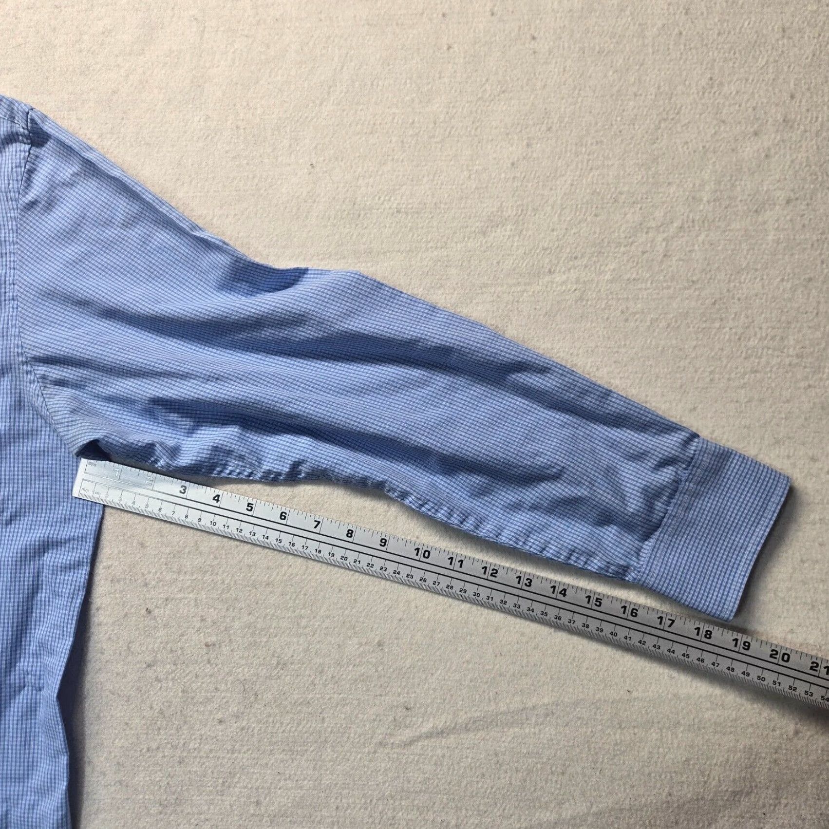 Izod VINTAGE IZOD Men's Shirt Long Sleeve Button-Up Checkered Blue Size M Size US M / EU 48-50 / 2 - 5 Thumbnail
