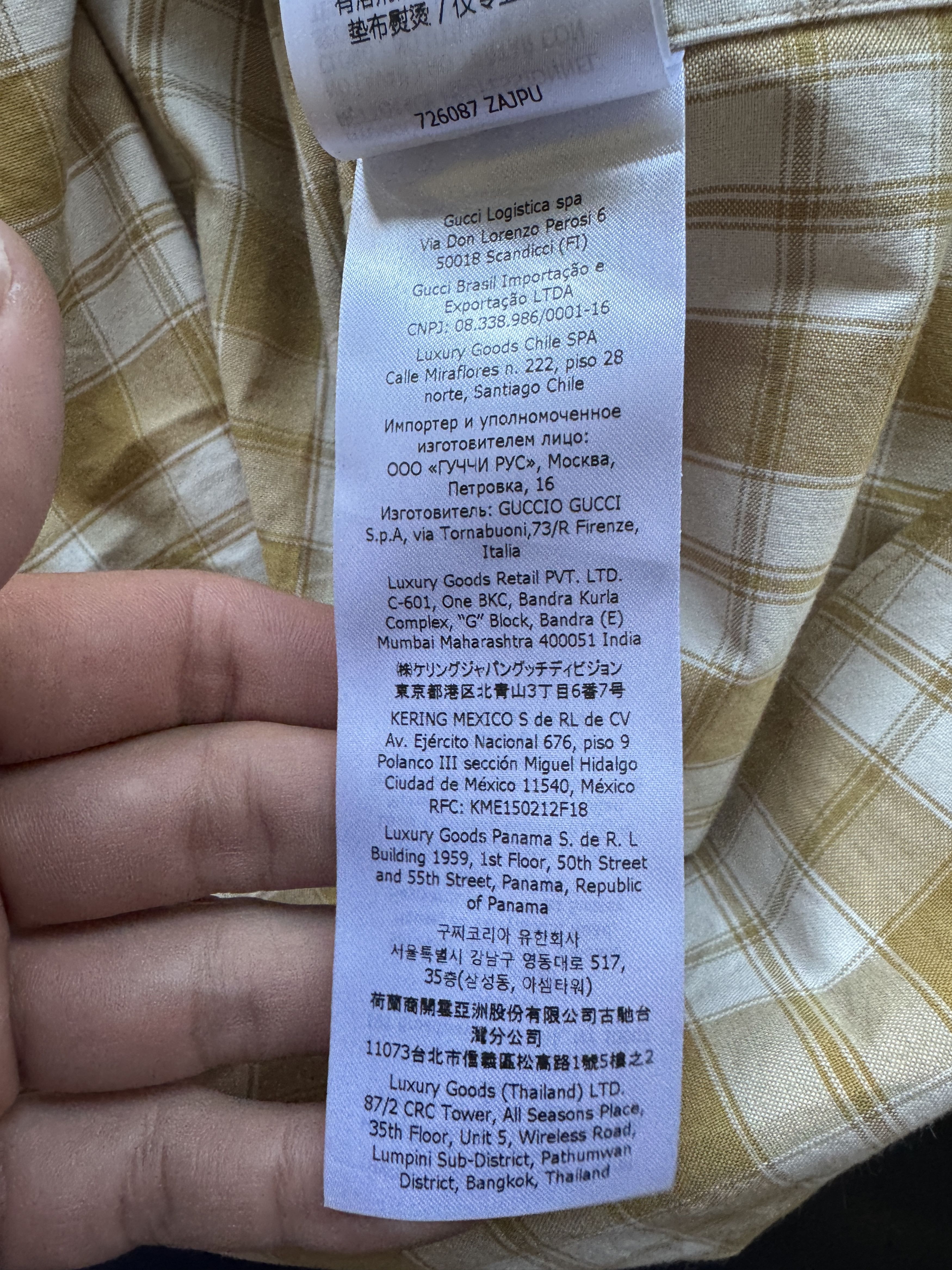 Gucci Checked Shirt with Stripes Size US S / EU 44-46 / 1 - 19 Thumbnail