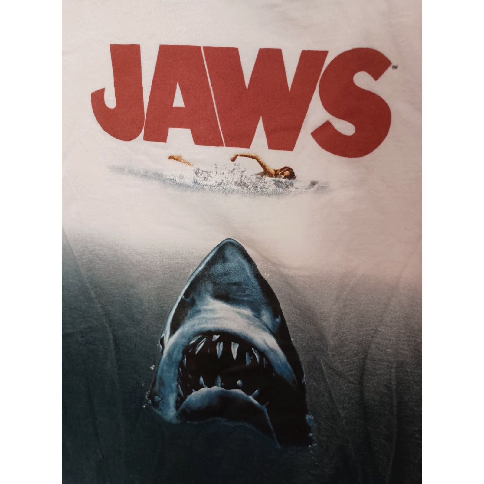 Vintage Jaws T-shirt Women XL Official Licensed White Shirt Size XL / US 12-14 / IT 48-50 - 3 Thumbnail