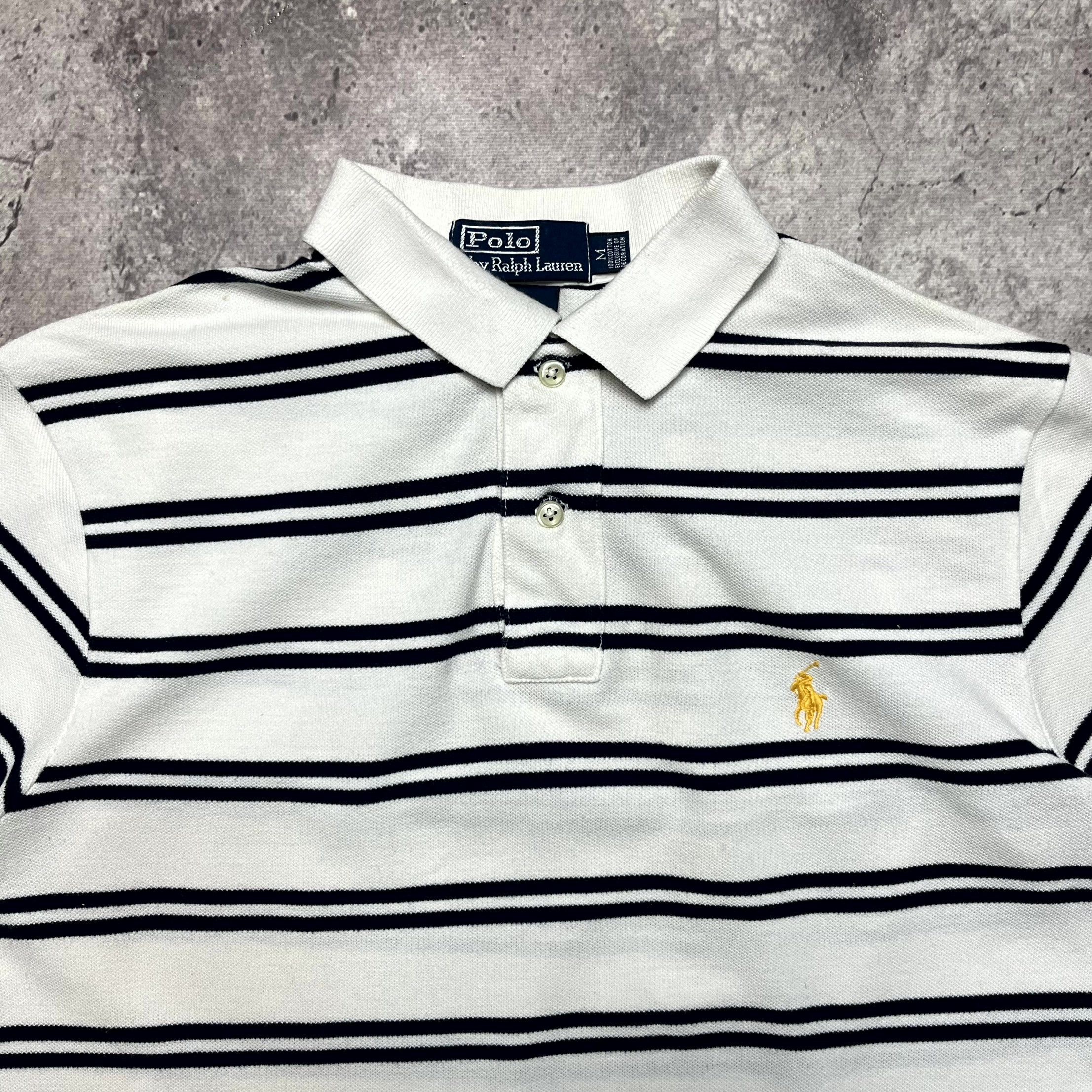 Polo Ralph Lauren Ralph Lauren Polo Striped White T-Shirt Custom Fit Size M Size US M / EU 48-50 / 2 - 2 Thumbnail