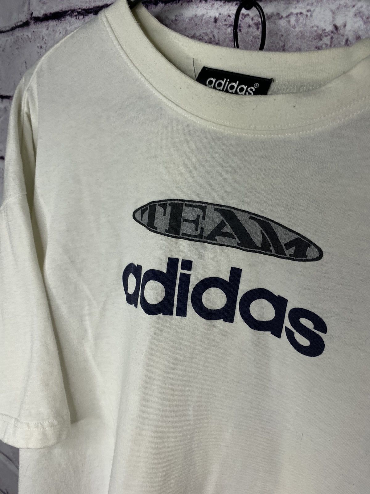 Adidas MENS T-shirt Adidas Team Vintage Rare Overprint Logo Tee Size US XL / EU 56 / 4 - 3 Thumbnail
