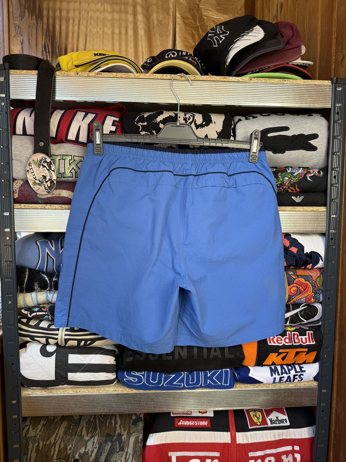 Japanese Brand Nike Vintage Shorts Swoosh Drill Japanese Baggy Wide Y2K Size US 34 / EU 50 - 2 Thumbnail