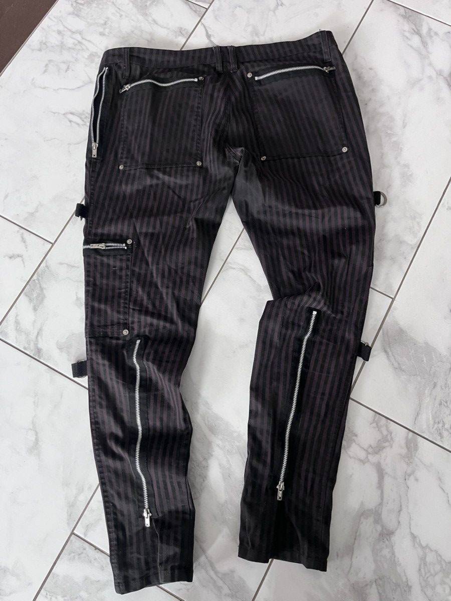 Tripp NYC Vintage Tripp NYC Pinstripe Metal Chaos Punk Bondage Pants Size US 37 - 1 Thumbnail