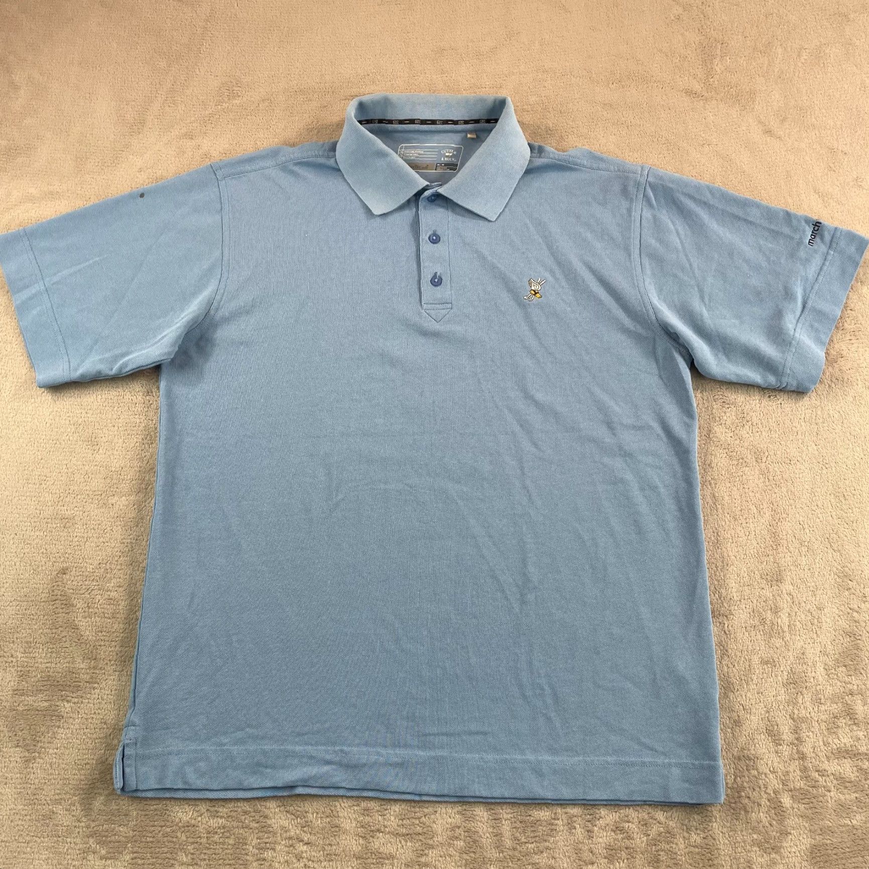 Cutter & Buck Winged Foot Golf Club Polo Shirt Men Medium Blue Cutter Buck DryTec Performance Polo Shirt Size US M / EU 48-50 / 2 - 5 Thumbnail