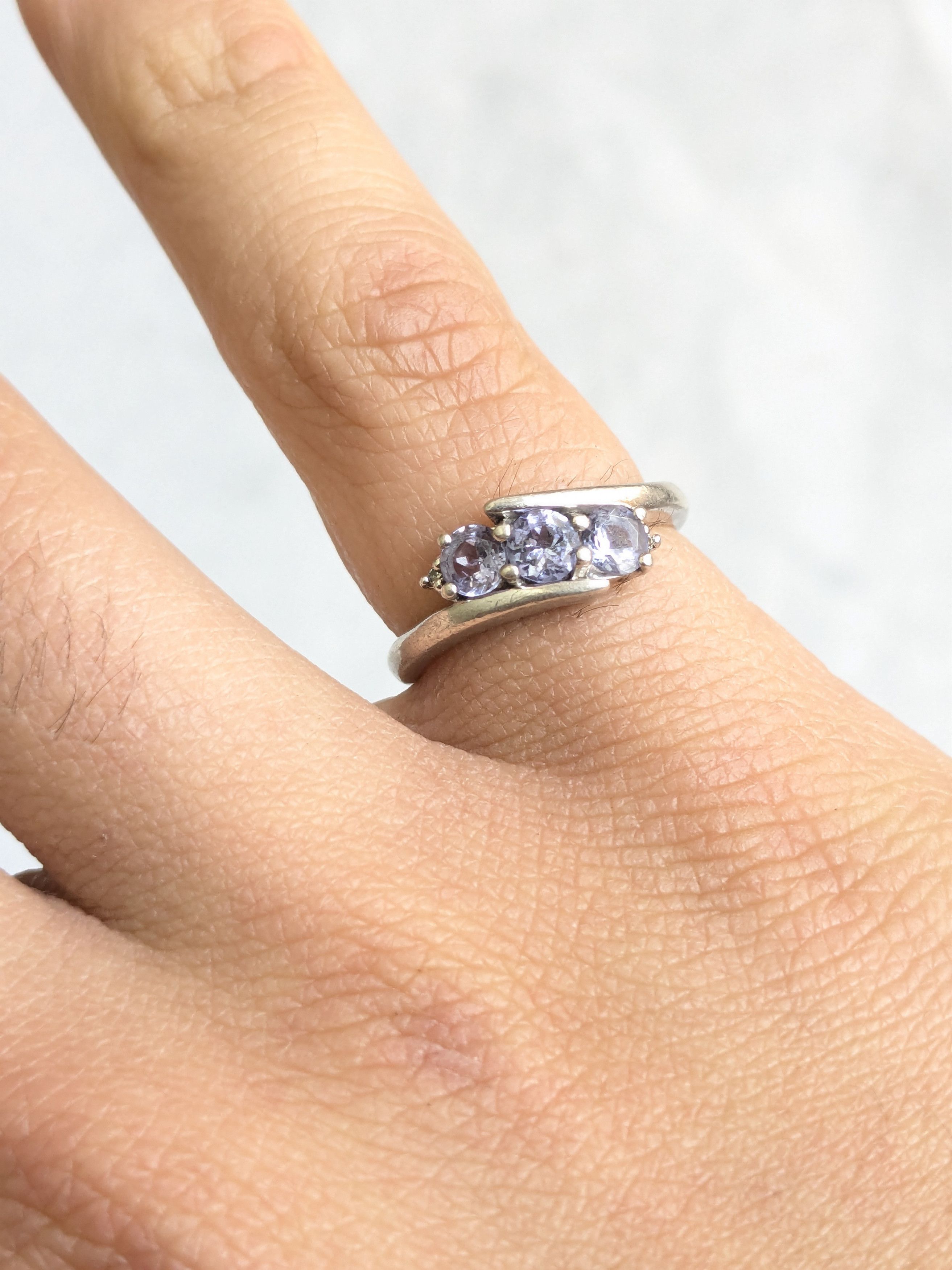 Jewelry Effy Sterling Silver Ring Purple Tanzanite Round Size ONE SIZE - 12 Thumbnail