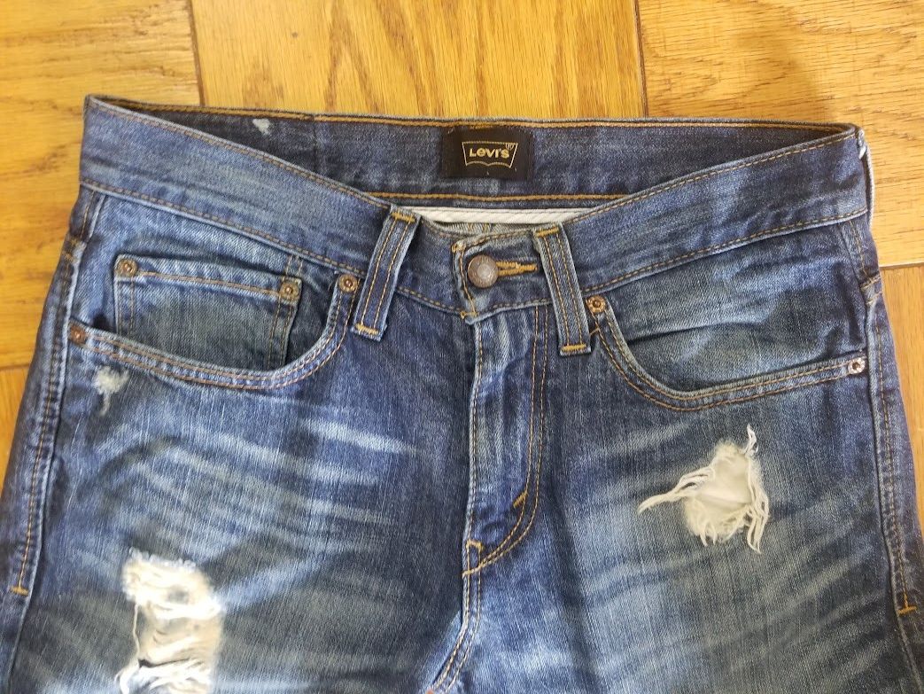 Levi's Levis 511 Skinny Jeans Mens Straight Leg Torn Ripped Size US 31 - 3 Thumbnail