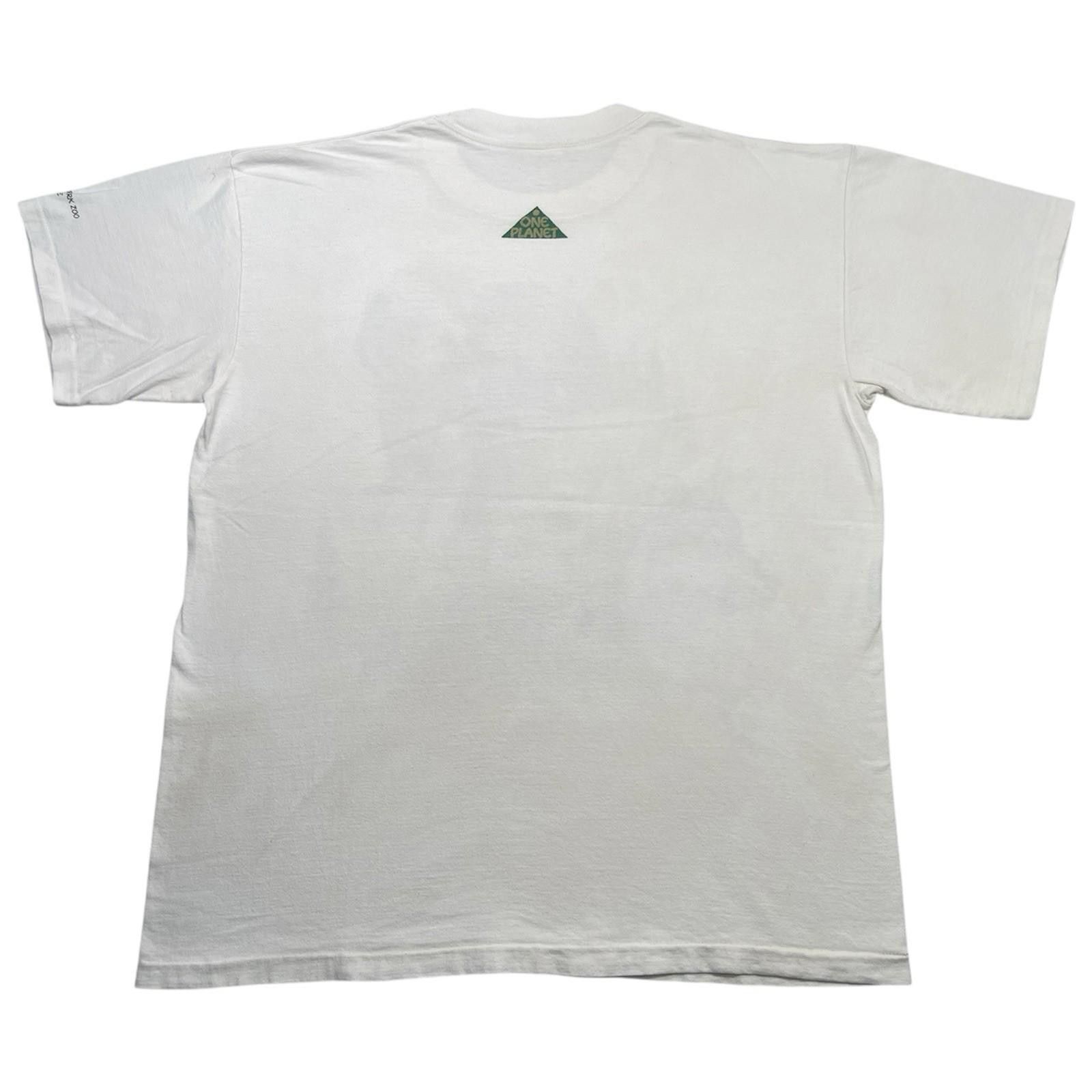 Vintage 1990s One Planet Brown Bear Wolf White Nature Graphic Tee L Size US L / EU 52-54 / 3 - 4 Thumbnail