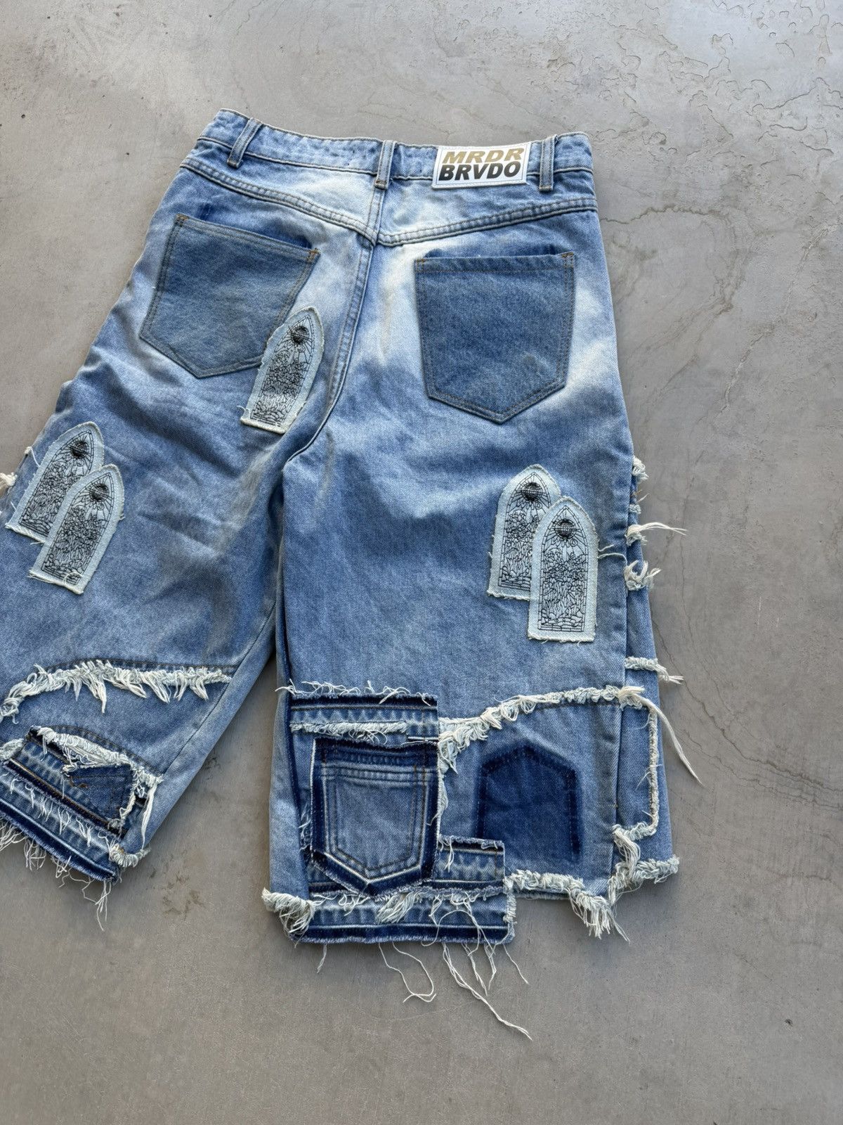 Who Decides War Who Decides War Patched Arch Blowout Denim Shorts Size 32 Size US 32 / EU 48 - 7 Thumbnail