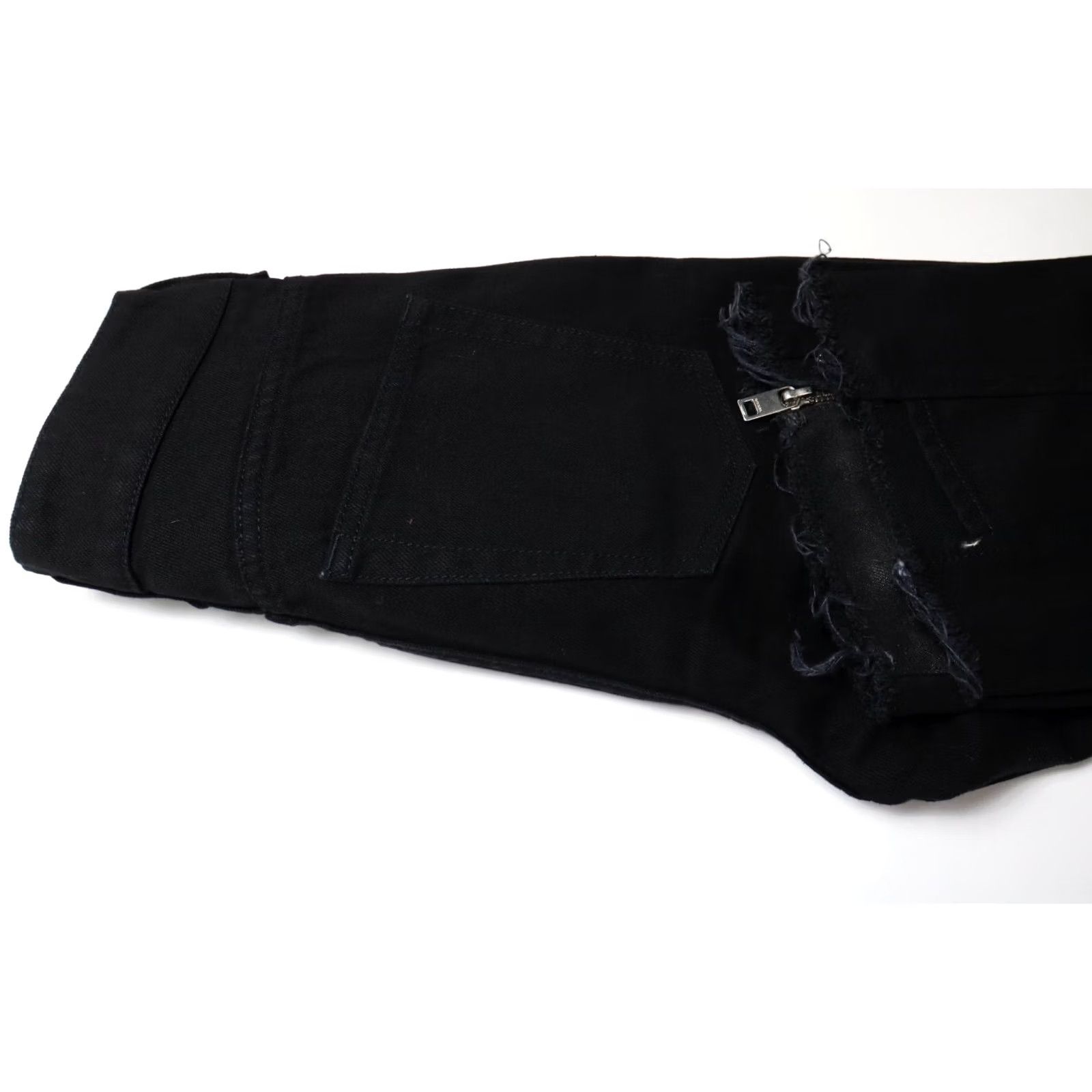 Diesel DIESEL Jeans Women's Black Zip Fly Denim Zippered Wax Look Ankle W26/L26 Size 26" / US 2 / IT 38 - 4 Thumbnail