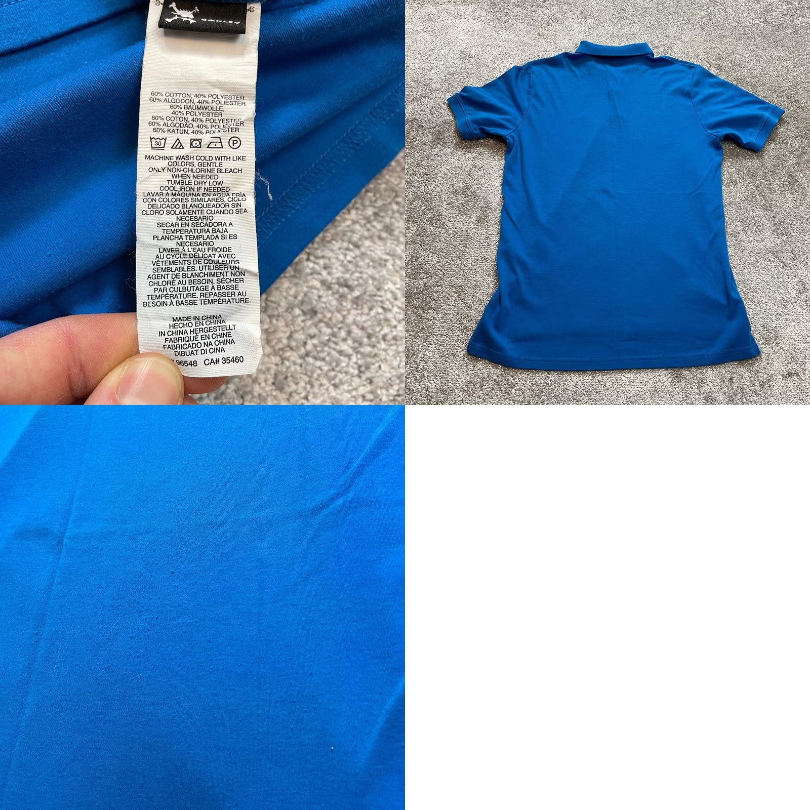 Oakley VINTAGE Oakley Polo Shirt Mens L Blue Golf Rugby Preppy Chest Logo Collared Cotton Size US L / EU 52-54 / 3 - 8 Thumbnail