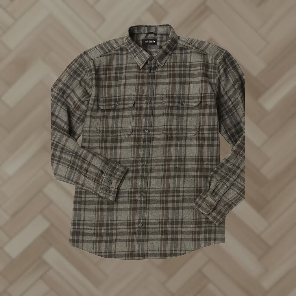 Prana Prana Shirt Mens XXL Gray Light Plaid Cotton Button-Up Long Sleeve Size US XXL / EU 58 / 5 - 1 Thumbnail