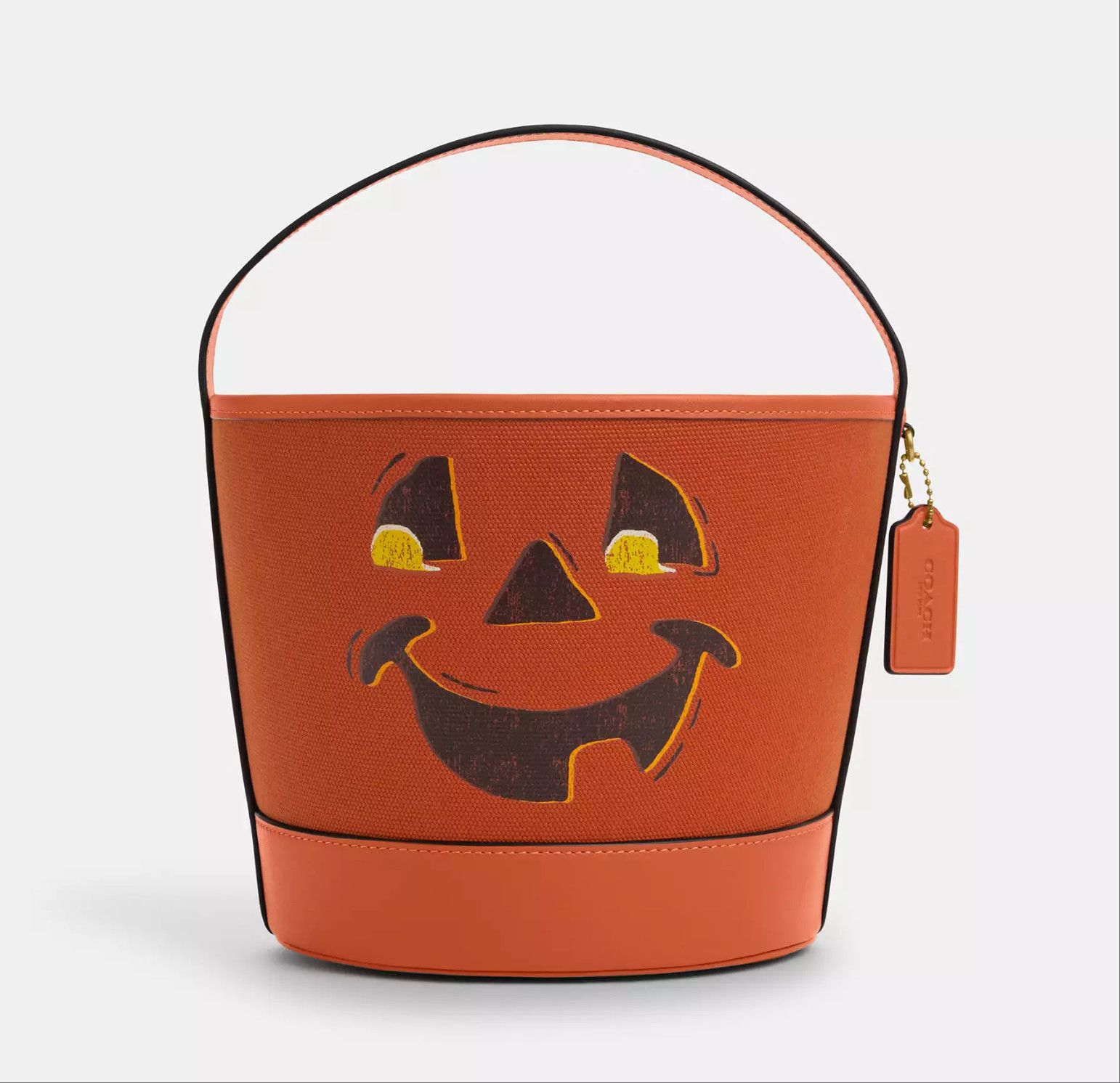 Coach Trick Or Treat Bucket With Halloween Pumpkin CCE05 Size ONE SIZE - 8 Thumbnail