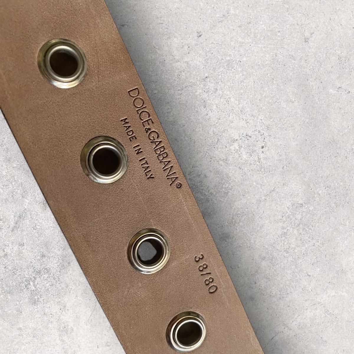 Dolce & Gabbana Logo Eyelace Silver Leather Belt Size ONE SIZE - 5 Thumbnail