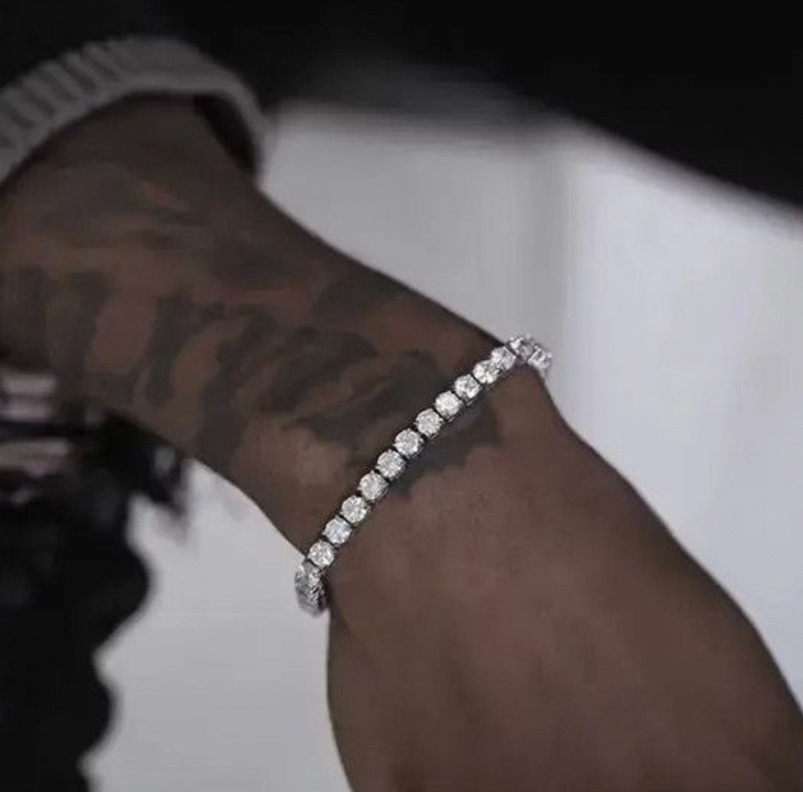 Jewelry 20 cm Diamond Ice Bracelet Link Jewelry Casual Chain Cuff Size ONE SIZE - 4 Thumbnail