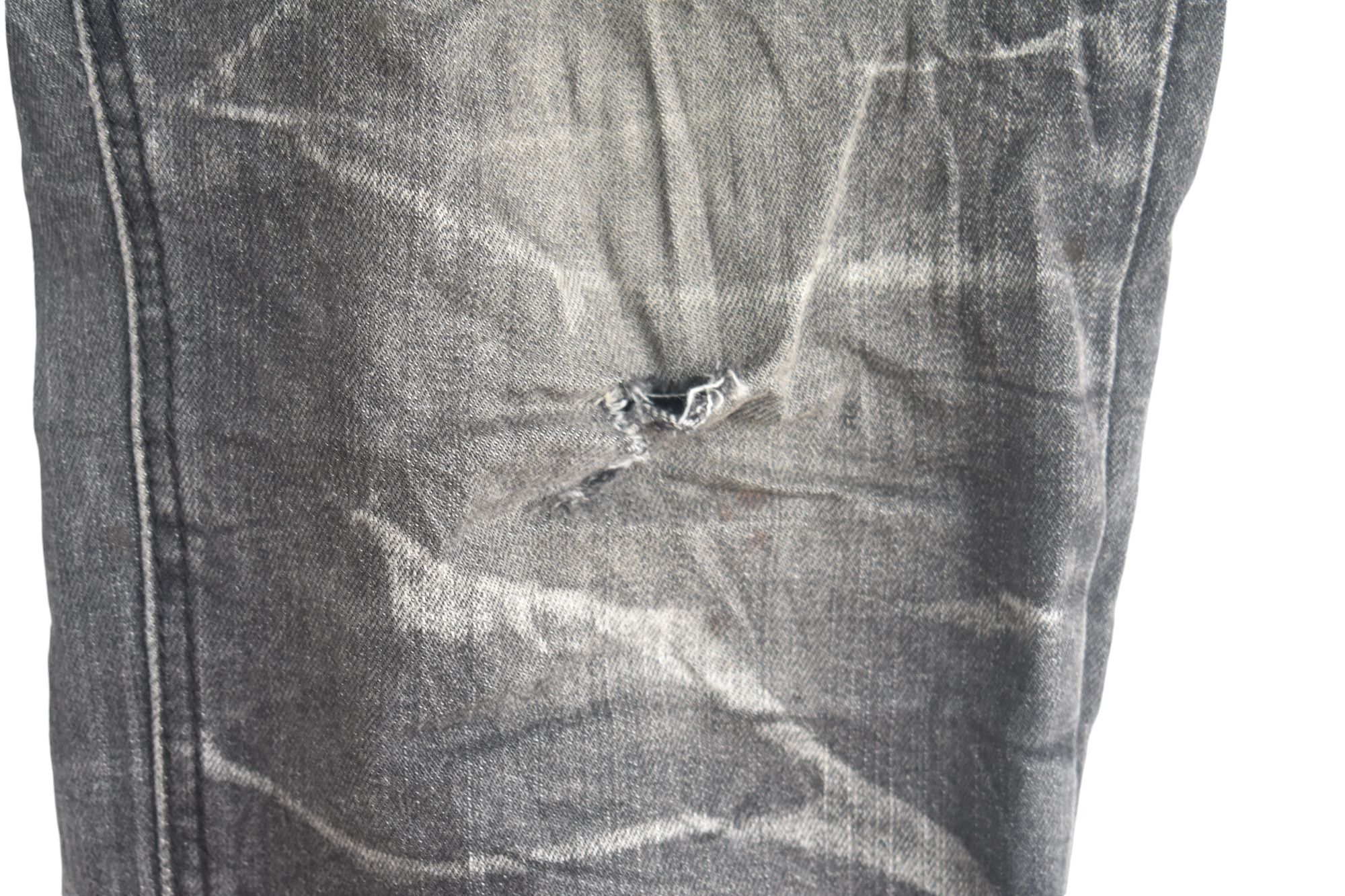 Japanese Brand × Vintage Wide Leg !! Avail Mode Japanese Distress Jeans W33 Size US 33 - 6 Thumbnail