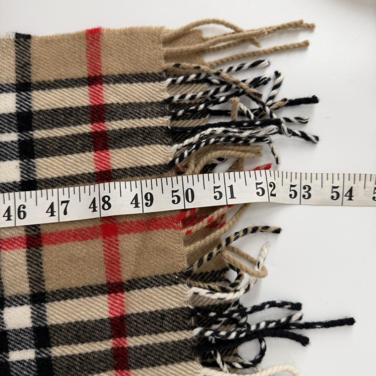 The Unbranded Brand Classic Tan Plaid Checked Scarf Winter Warm Fringe Unisex Size ONE SIZE - 4 Thumbnail