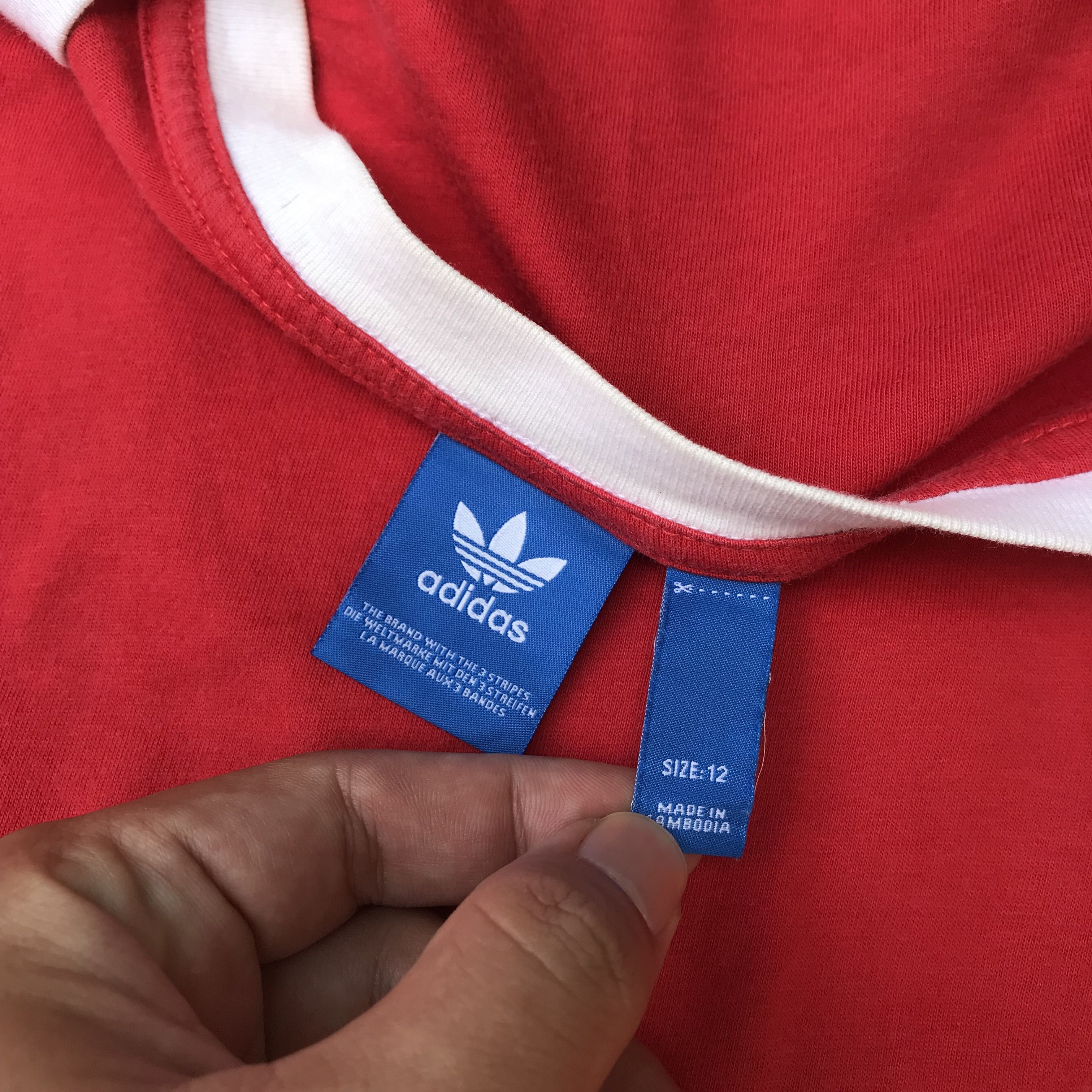 Adidas Vintage Adidas Red Ringer Tee Tshirt bloody red Size M Size US M / EU 48-50 / 2 - 2 Thumbnail