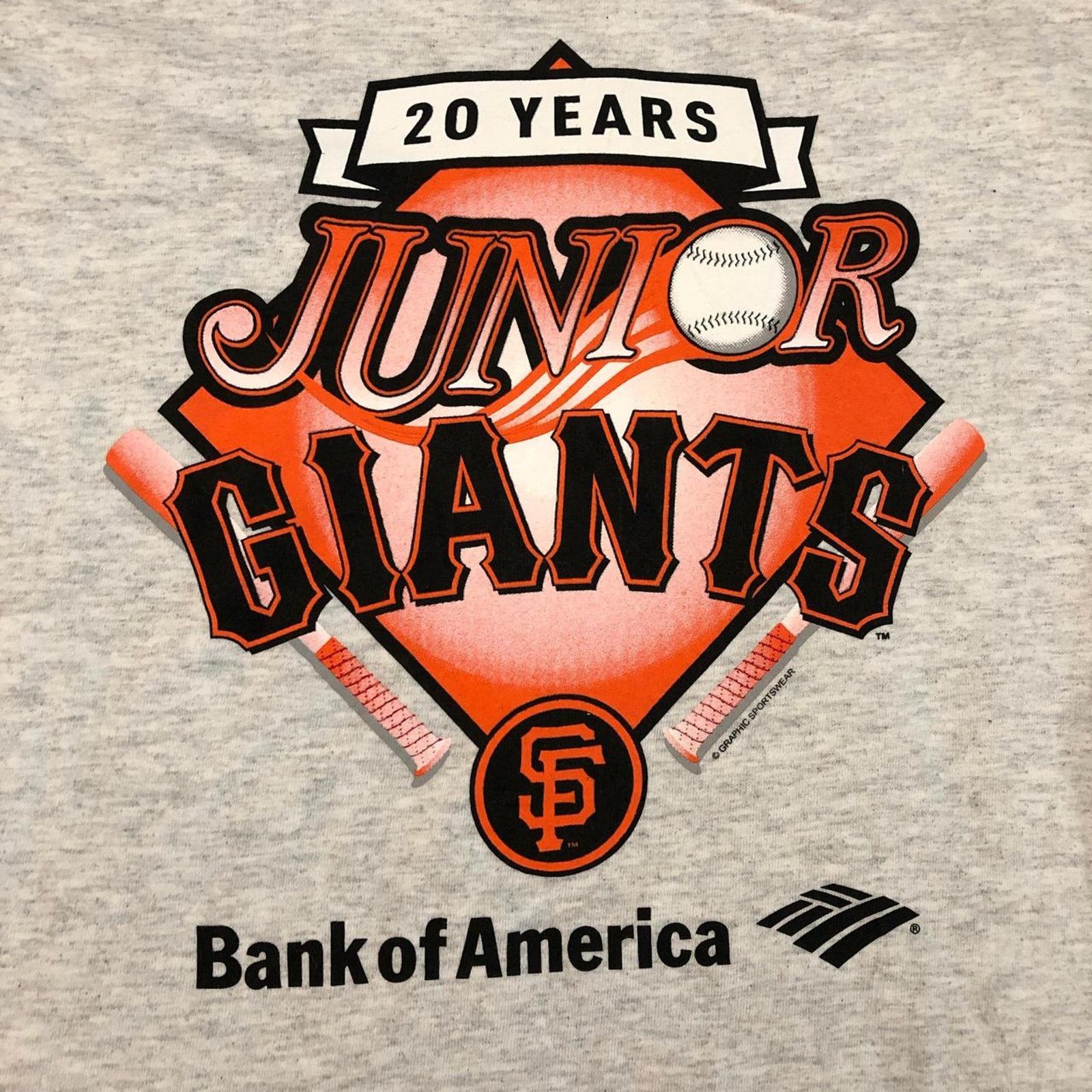 Gildan Men’s Grey SF Junior Giants Graphic Baseball Tee Size US S / EU 44-46 / 1 - 3 Thumbnail