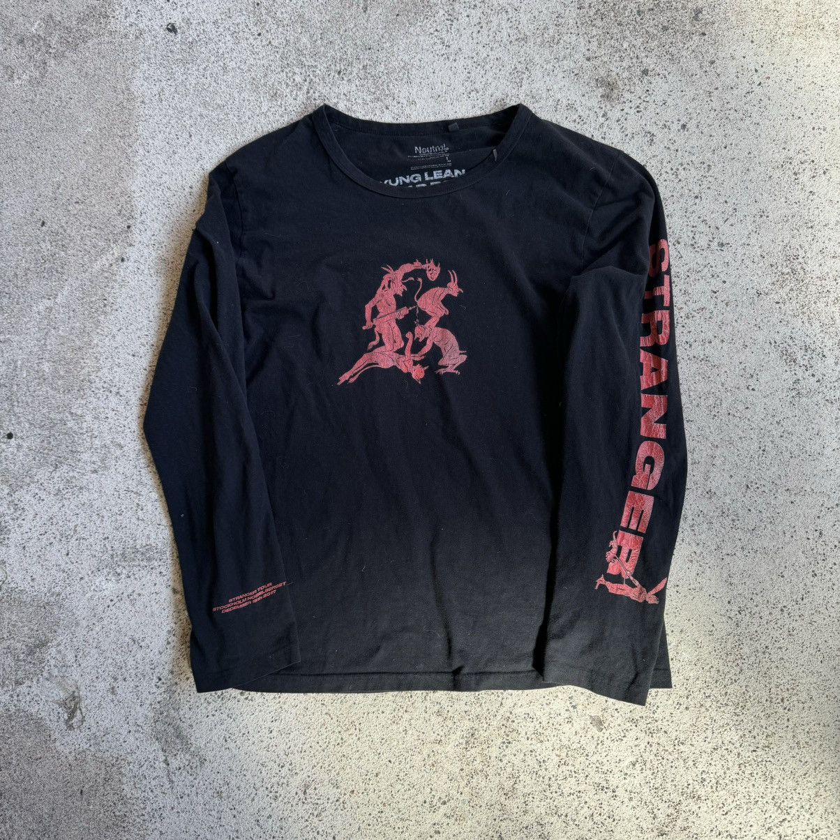 image of Drain Gang x Sad Boys Yung Lean Nobelberget 2017 Longsleeve in Black, Men's (Size Large)