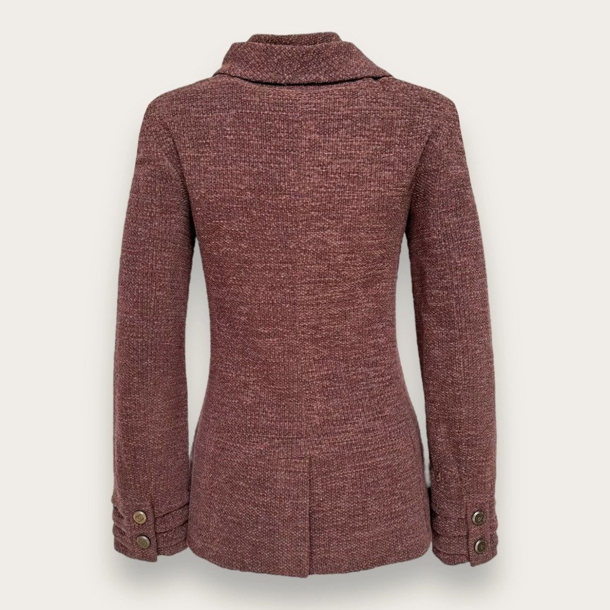 Chanel × Karl Lagerfeld Chanel double-breasted jacket in amaranth wool, 40 Size XS / US 0-2 / IT 36-38 - 3 Thumbnail