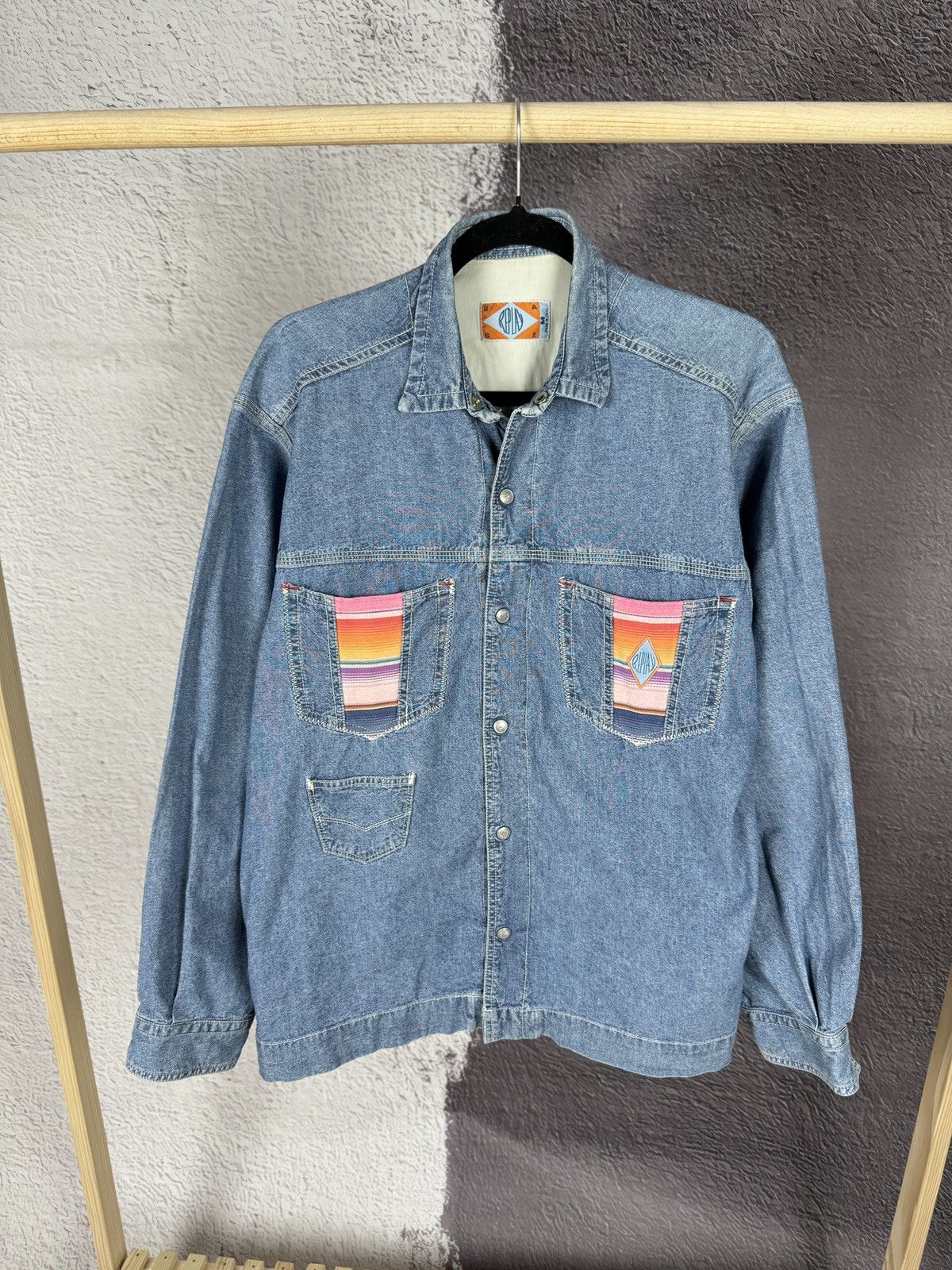 Replay × Vintage Replay cowboy western vintage made in Italy denim shirt Size US M / EU 48-50 / 2 - 1 Thumbnail