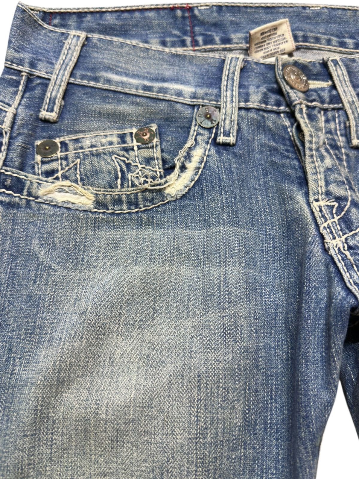True Religion Vintage True Religion Micky Big T Curve Leg Faded Denim Size US 31 - 3 Thumbnail