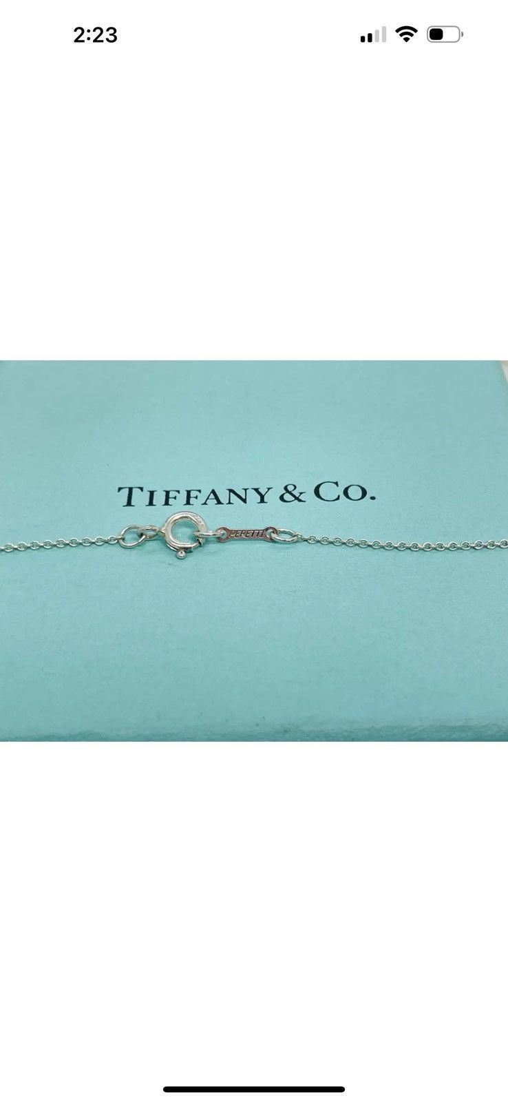 Tiffany & Co. Tiffany & Co Silver Teardrop Necklace Sterling 925 Size ONE SIZE - 3 Thumbnail