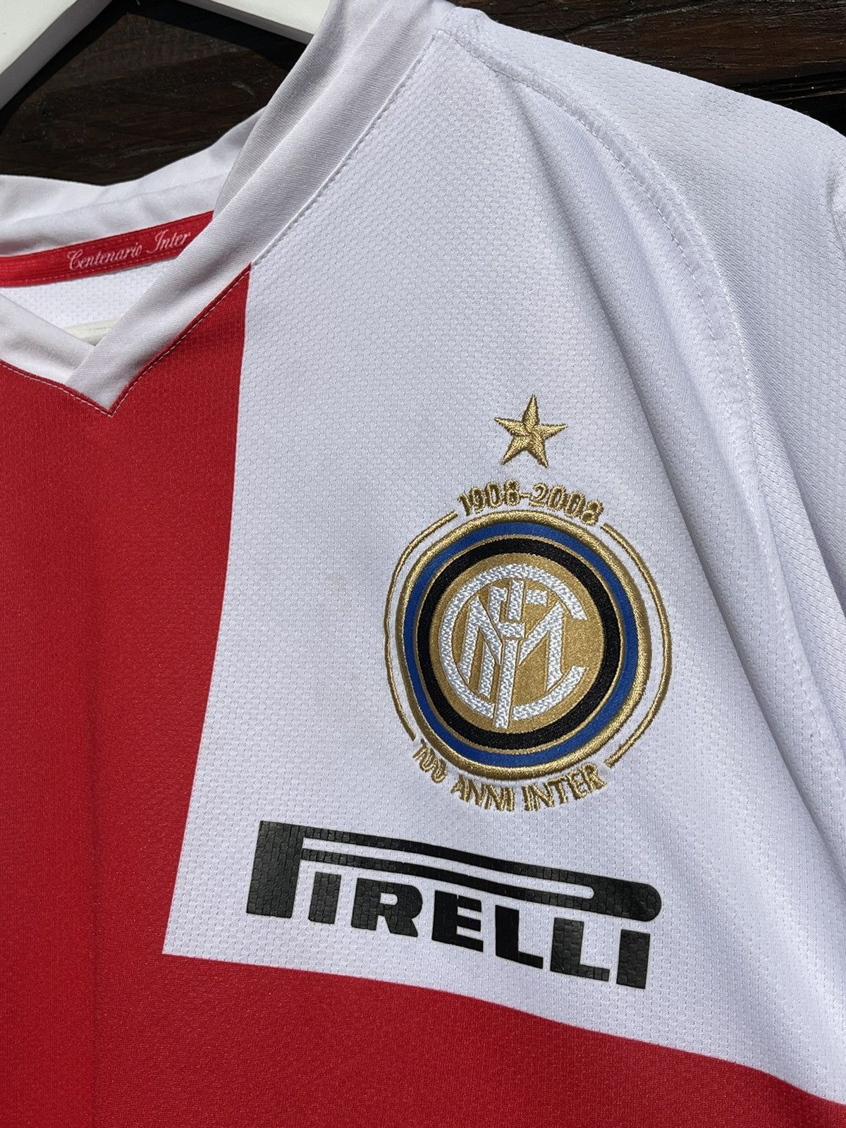 Nike × Vintage 2008 Nike Inter 100 year anni vintage cross soccer jersey Size US XL / EU 56 / 4 - 5 Thumbnail