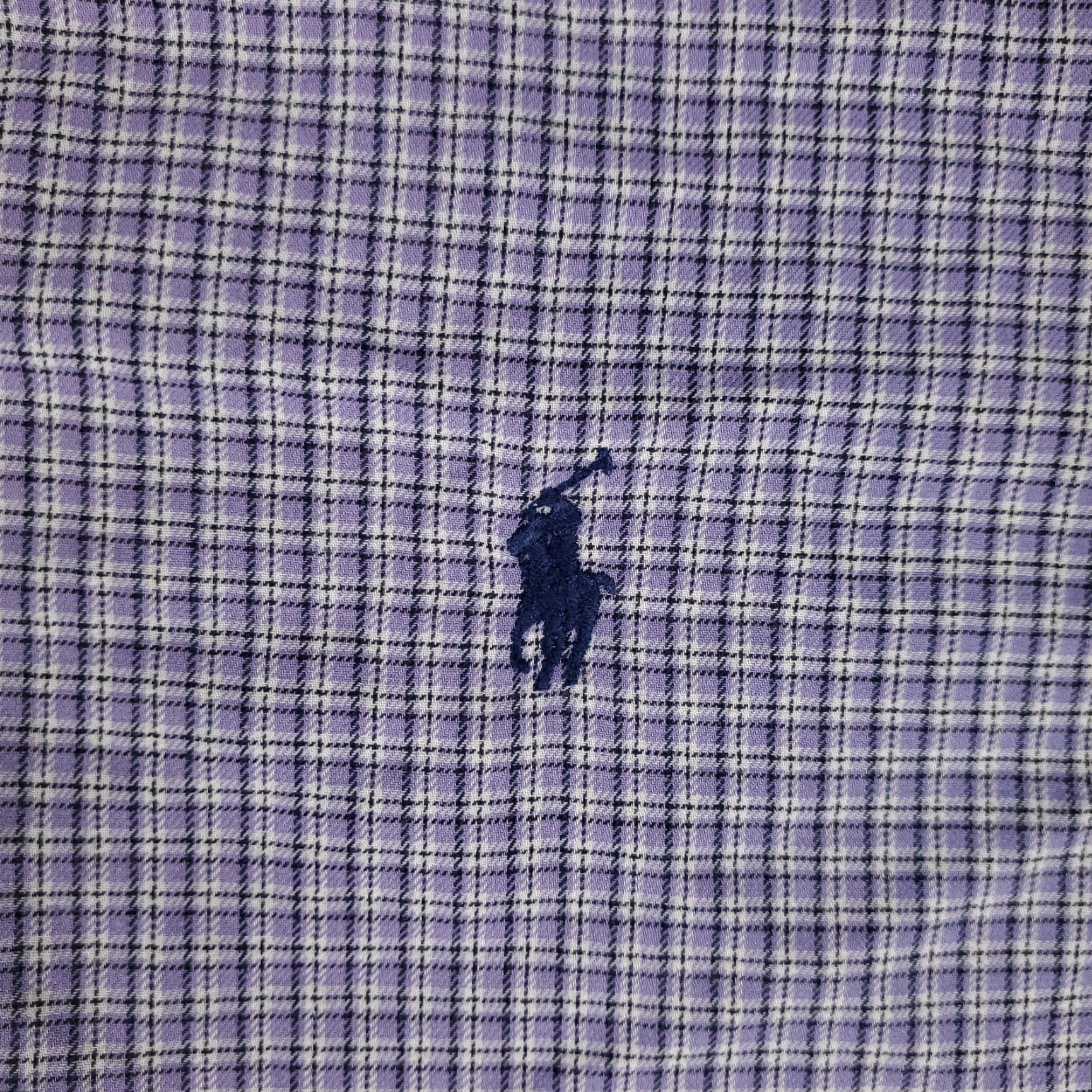 Ralph Lauren VINTAGE Ralph Lauren Shirt Mens 16.5 Purple Plaid Pony Dress Button Up Long Sleeve Adult Regular Barrel Cuff 16.5 Purple Polo/Classic/Workwear Mens Size 42R - 3 Thumbnail
