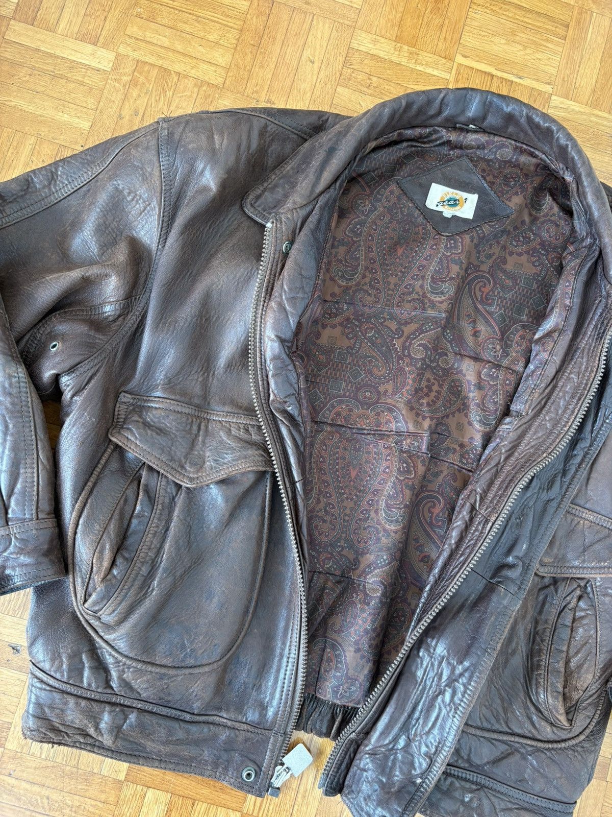 Vintage Vintage Leather Jacket Size US L / EU 52-54 / 3 - 8 Thumbnail