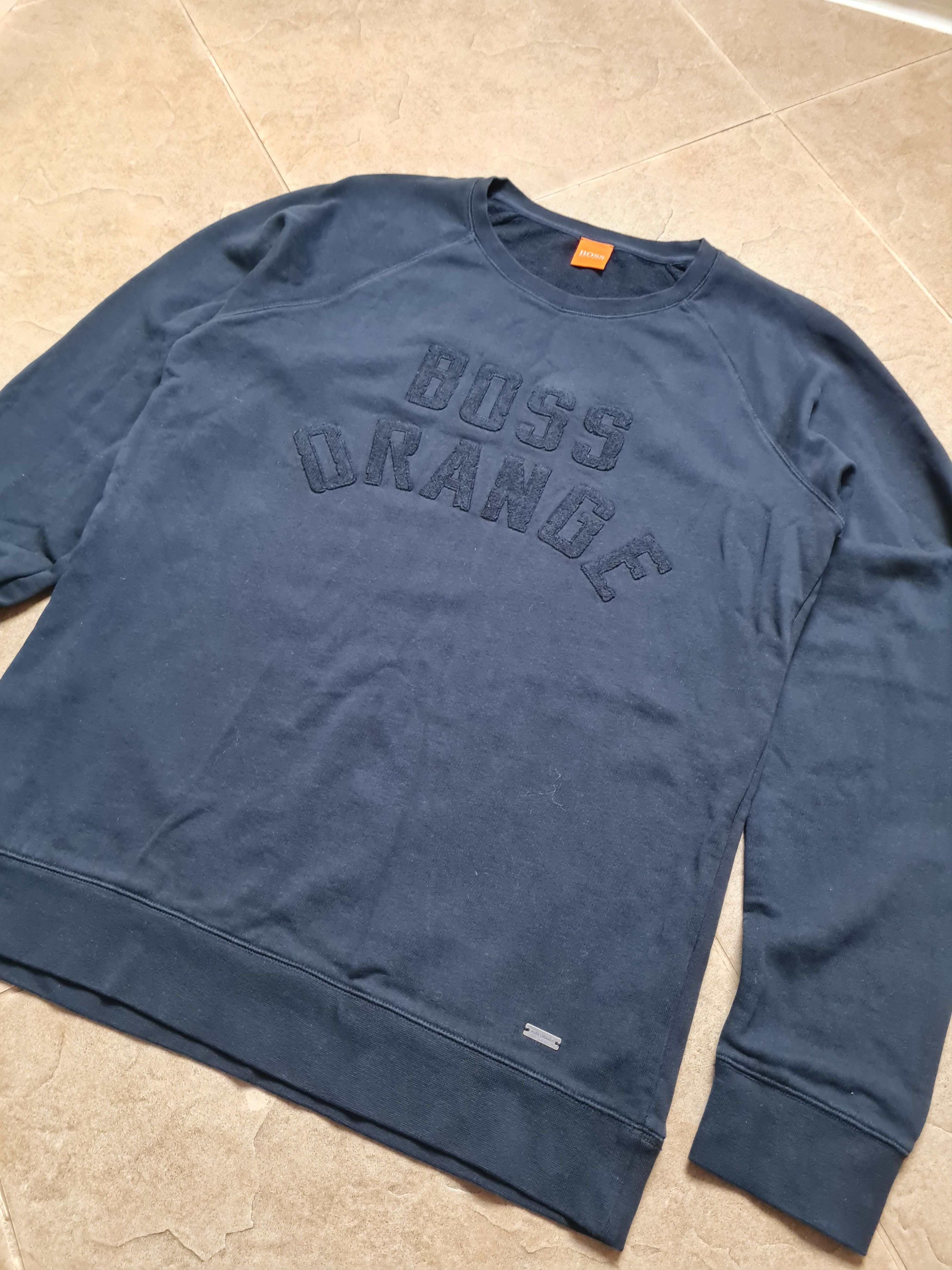 Hugo Boss Hugo Boss Orange Sweatshirt Black Crew Neck 90's Vintage UK Size US XL / EU 56 / 4 - 3 Thumbnail