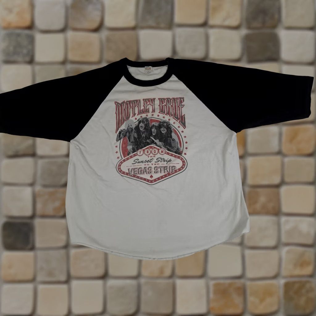 Vintage Vintage Motley Crew from Sunset Strip to Vegas Rock Baseball Shirt 2XL Alstyle Size US XXL / EU 58 / 5 - 1 Thumbnail