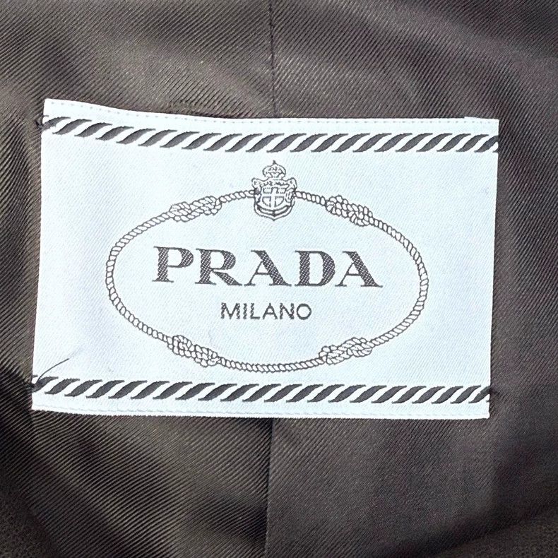 Prada Prada Size 38 Black wool tweed medium and long coat 2502-N Size US XXS / EU 40 - 5 Thumbnail