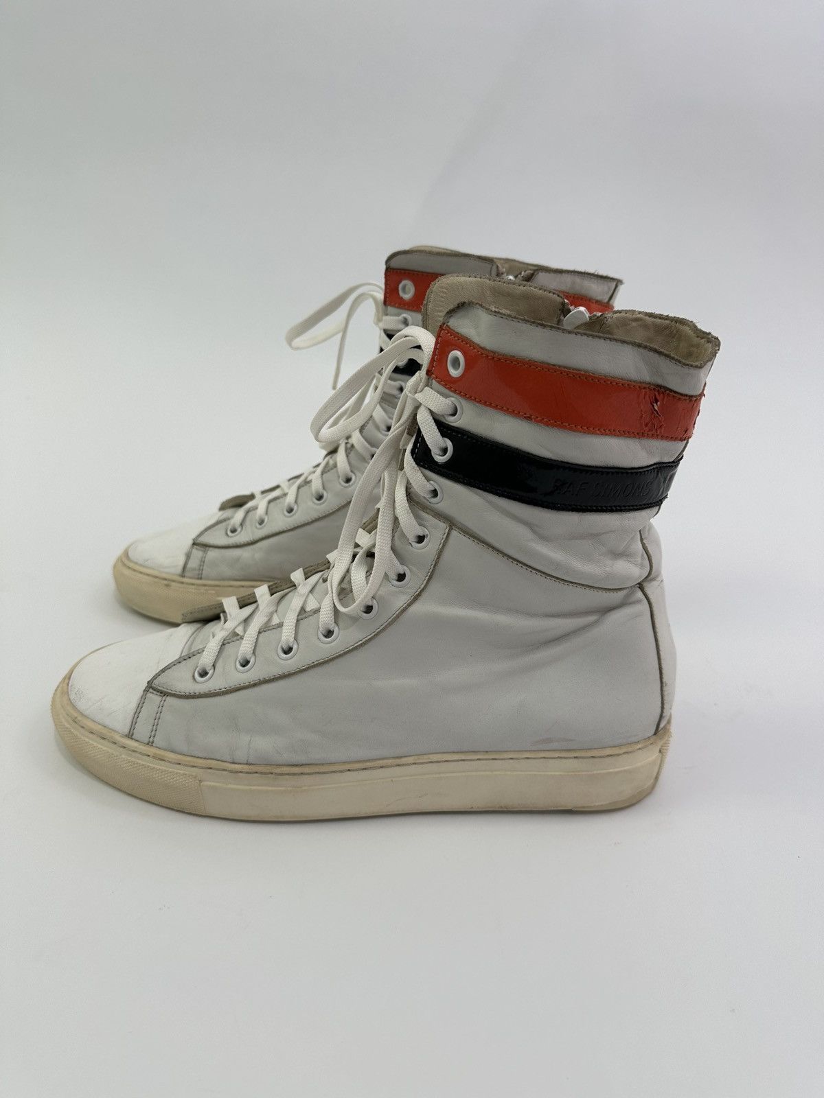 Raf Simons RAF SIMONS Ecru Extra High-Top Leather Sneakers Size 41 EU Size US 8 / EU 41 - 5 Thumbnail