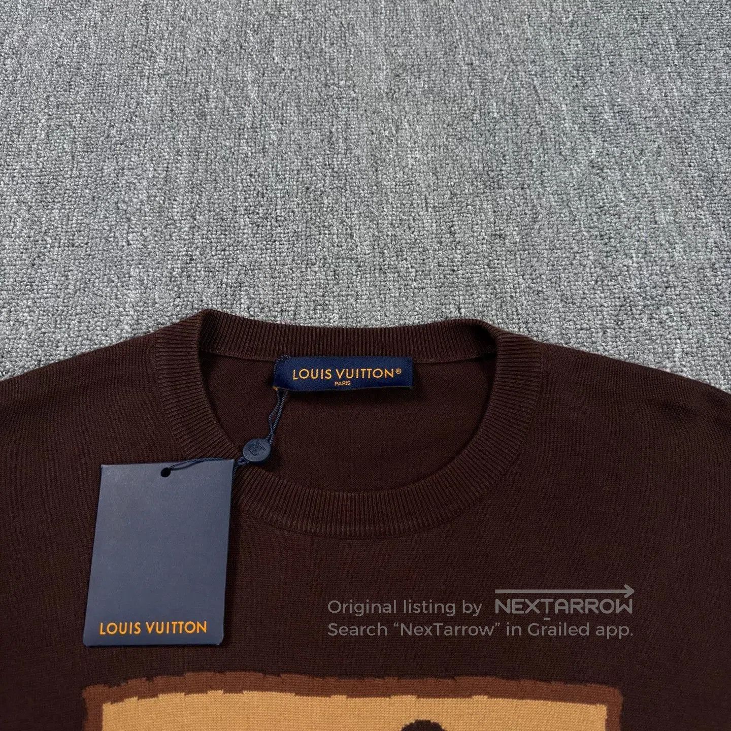 Louis Vuitton LV Hard Case Pattern Brown Knit Tee. Size US XL / EU 56 / 4 - 3 Thumbnail