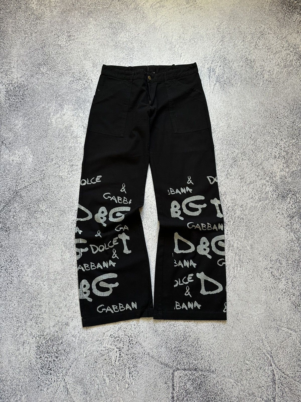 Other Vintage Dolce & Gabbana Womens Pants Big Logo Rare Y2K Sexy Size 32" / US 10 / IT 46 - 1 Thumbnail