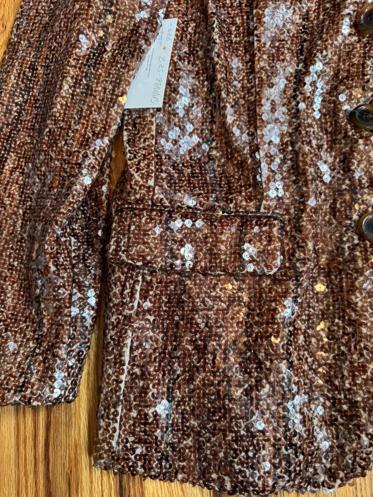 Tanner Fletcher Brown sequins blazer - Tanner Fletcher Size L / US 10 / IT 46 - 4 Thumbnail