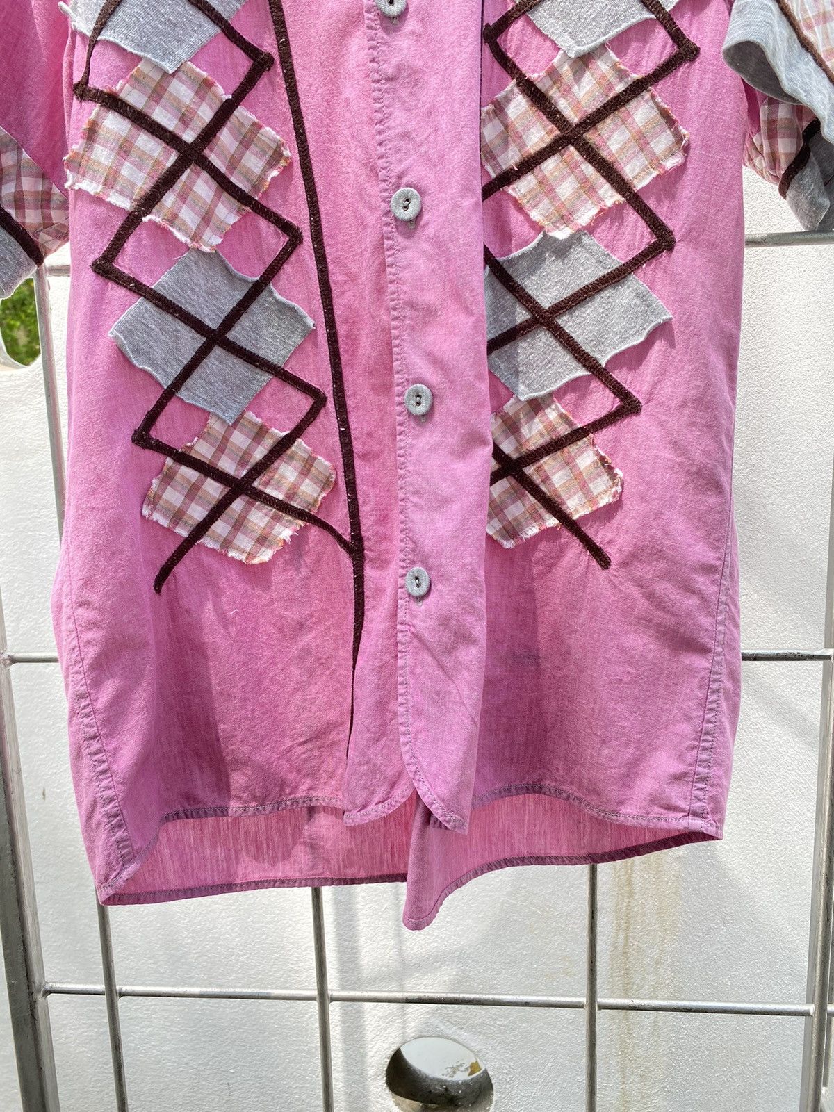Frapbois FRAPBOIS Pink Patchwork Shirt Size XS / US 0-2 / IT 36-38 - 7 Thumbnail