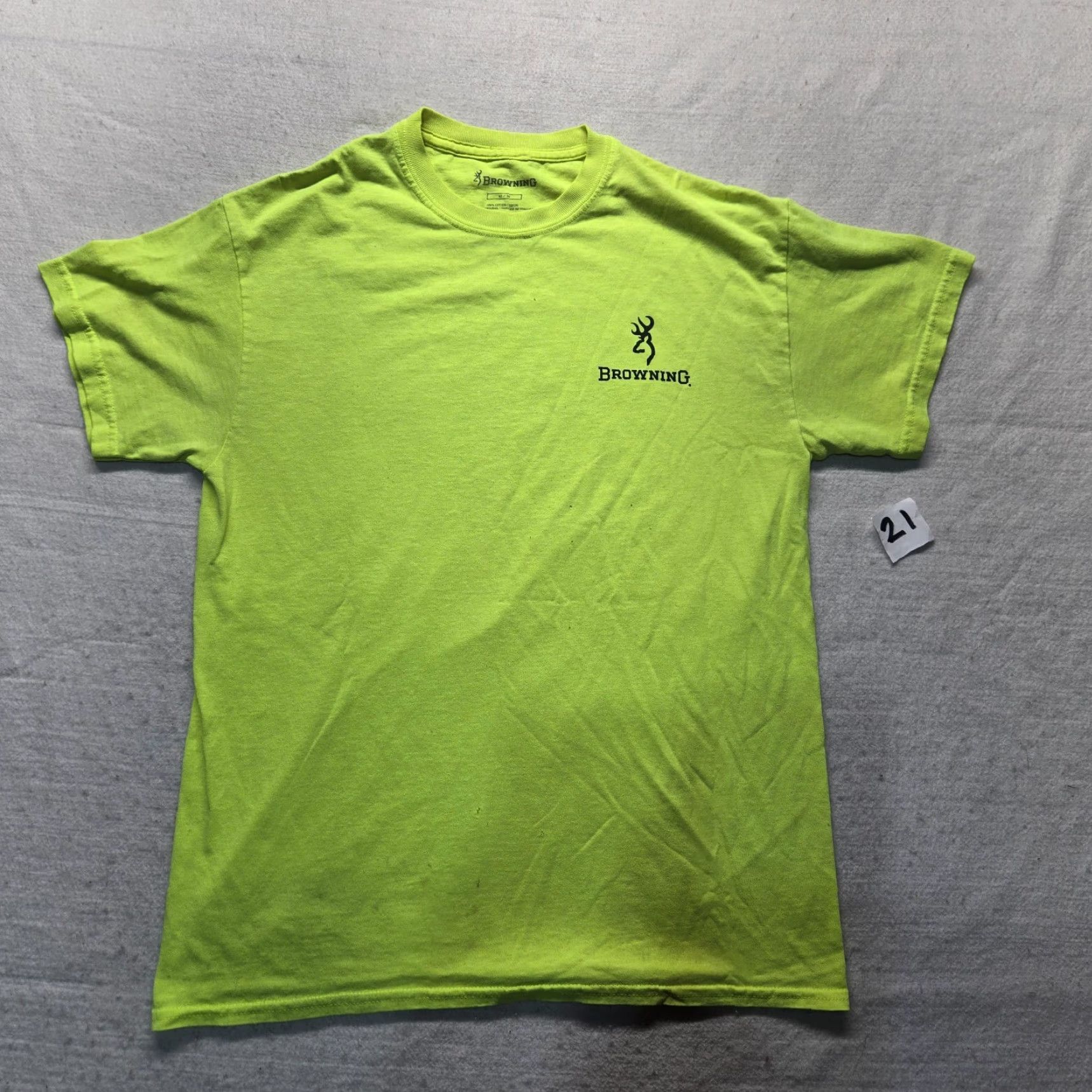 Realtree REALTREE Shirt Men Size M Yellow Neon T-Shirt Outdoor Hunting Archery Deer Graphic Print Logo Size US M / EU 48-50 / 2 - 2 Thumbnail