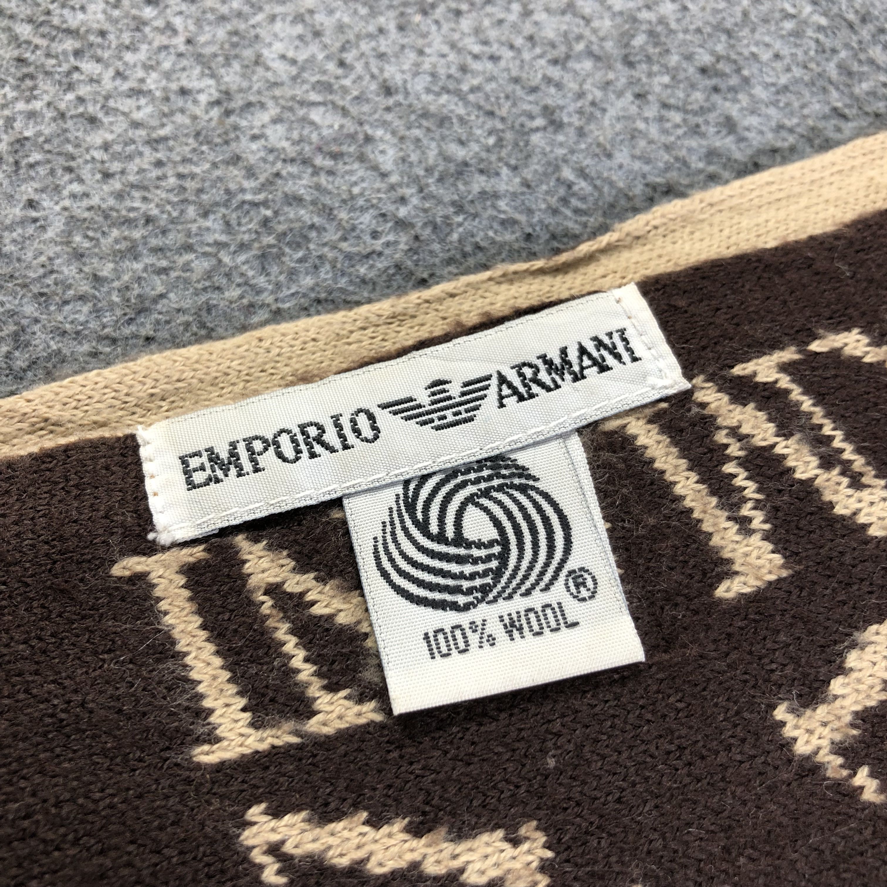 Emporio Armani Emporio Armani Wool Scarf Muffler V1311 Size ONE SIZE - 4 Thumbnail