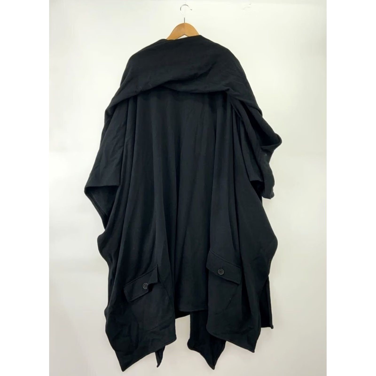 Yohji Yamamoto YOHJI YAMAMOTO POUR HOMME JACKET COAT LONG CAPE BLACK COTTON SIZE 3 MEN USED Size US S / EU 44-46 / 1 - 2 Thumbnail