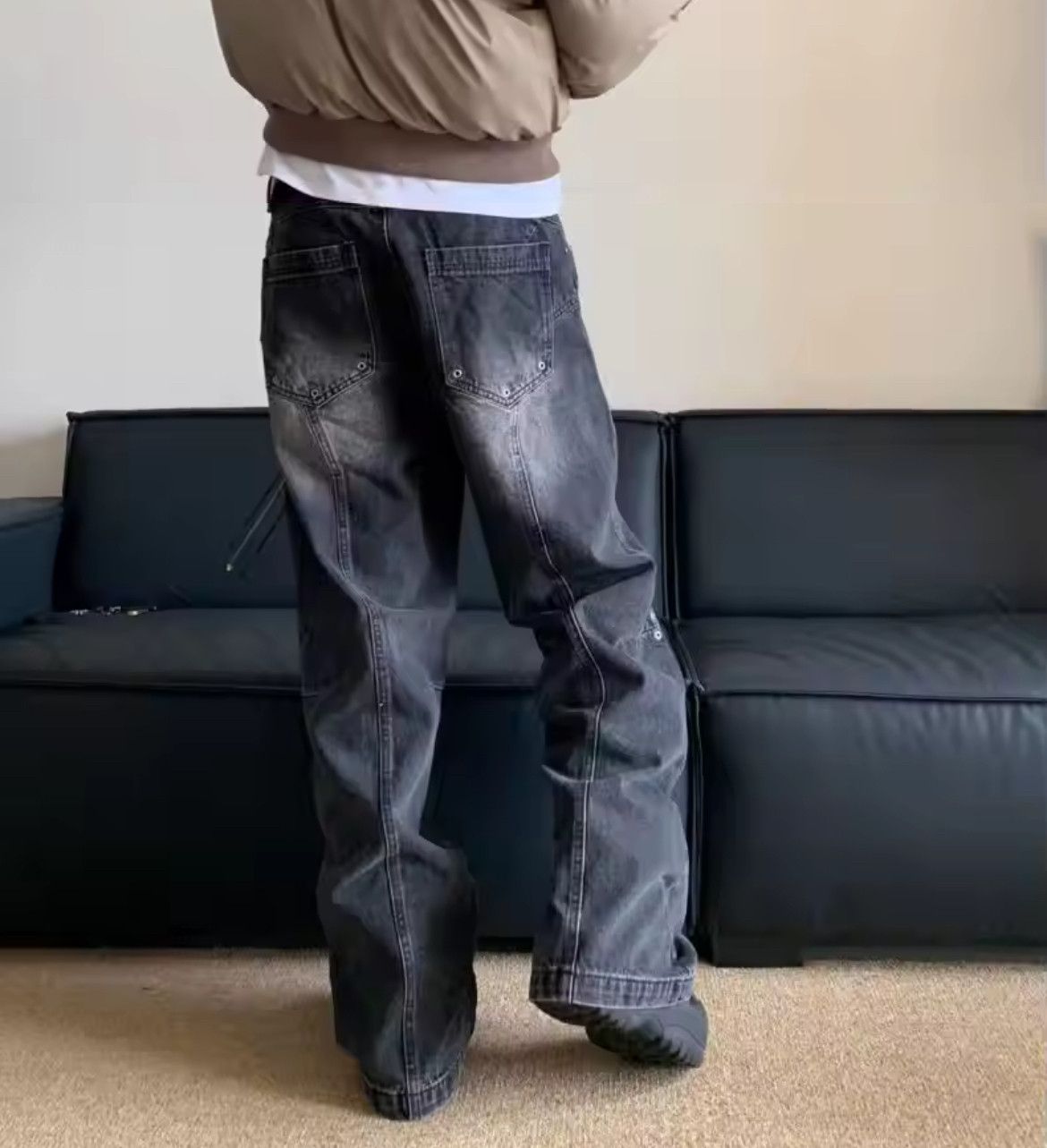 Jean × Vintage straight leg washed denim jeans Size US 30 / EU 46 - 3 Thumbnail