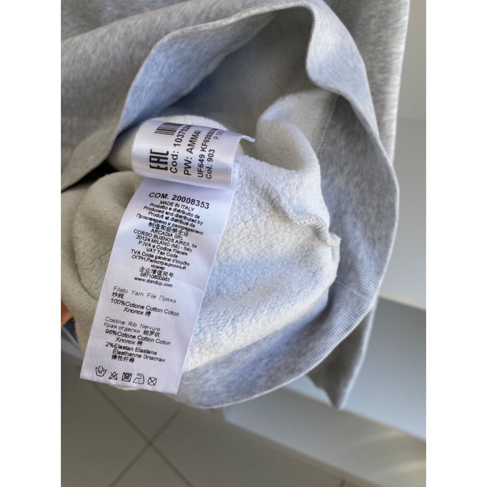 Dondup VTG Dondup Made in Italy Grey Luxury Grey Hoodie Size US M / EU 48-50 / 2 - 7 Thumbnail