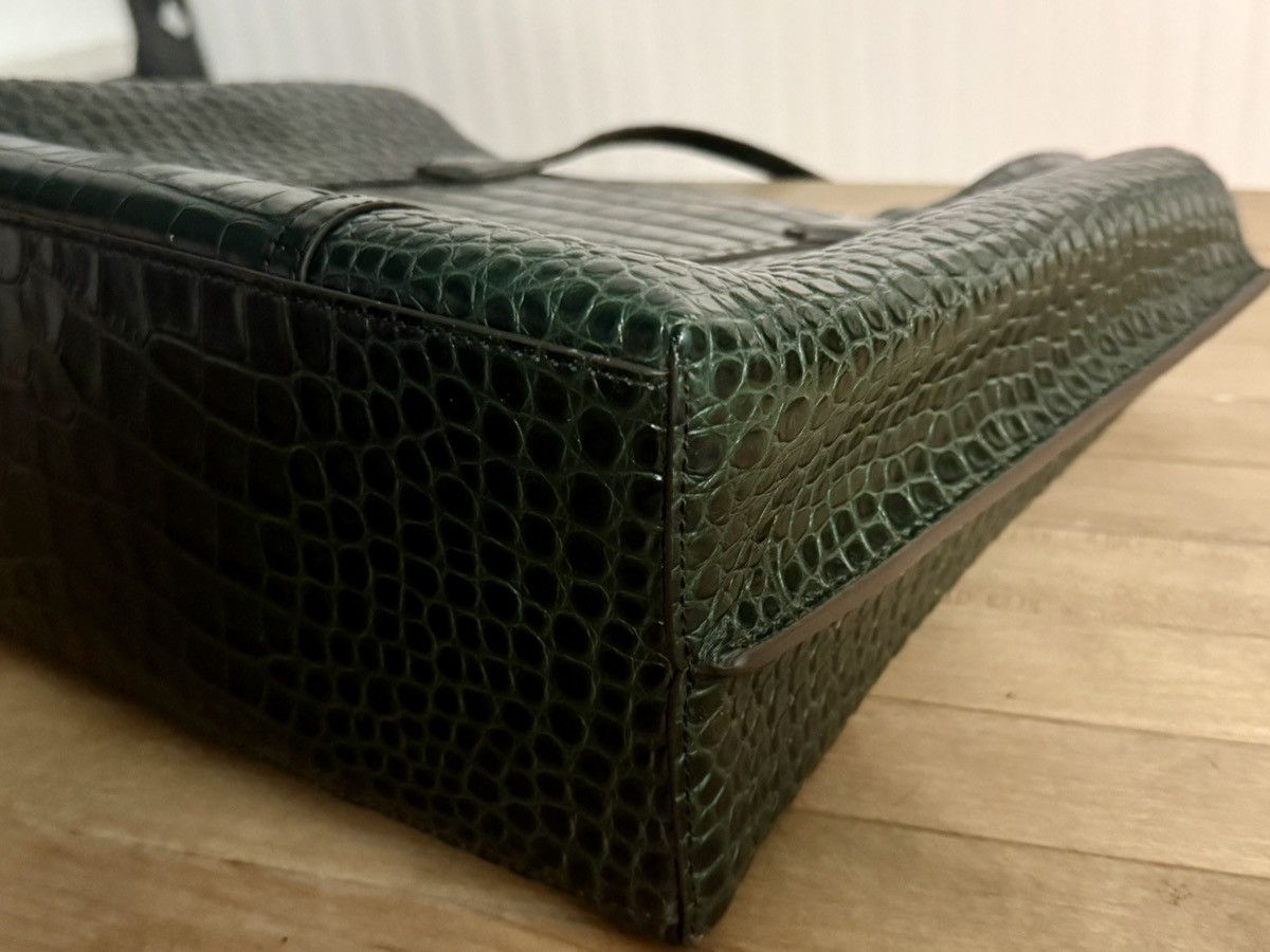 Tory Burch Tory Burch Green Embossed Croc Leather Tote Bag Purse Size ONE SIZE - 9 Thumbnail