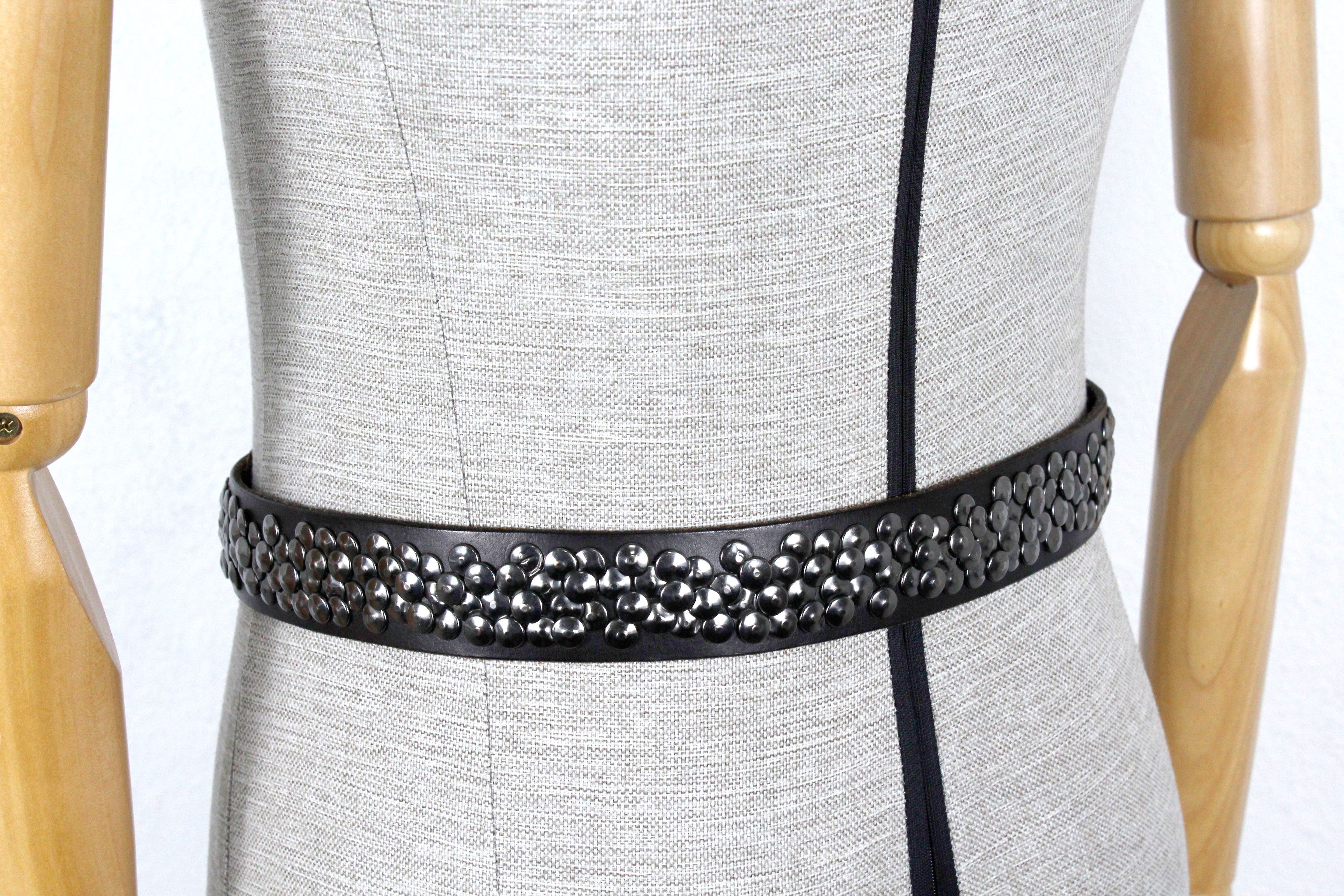 Japanese Brand × Vintage VINTAGE RHINESTONES BELT BB SIMON STYLE Leather Y2K Size ONE SIZE - 4 Thumbnail