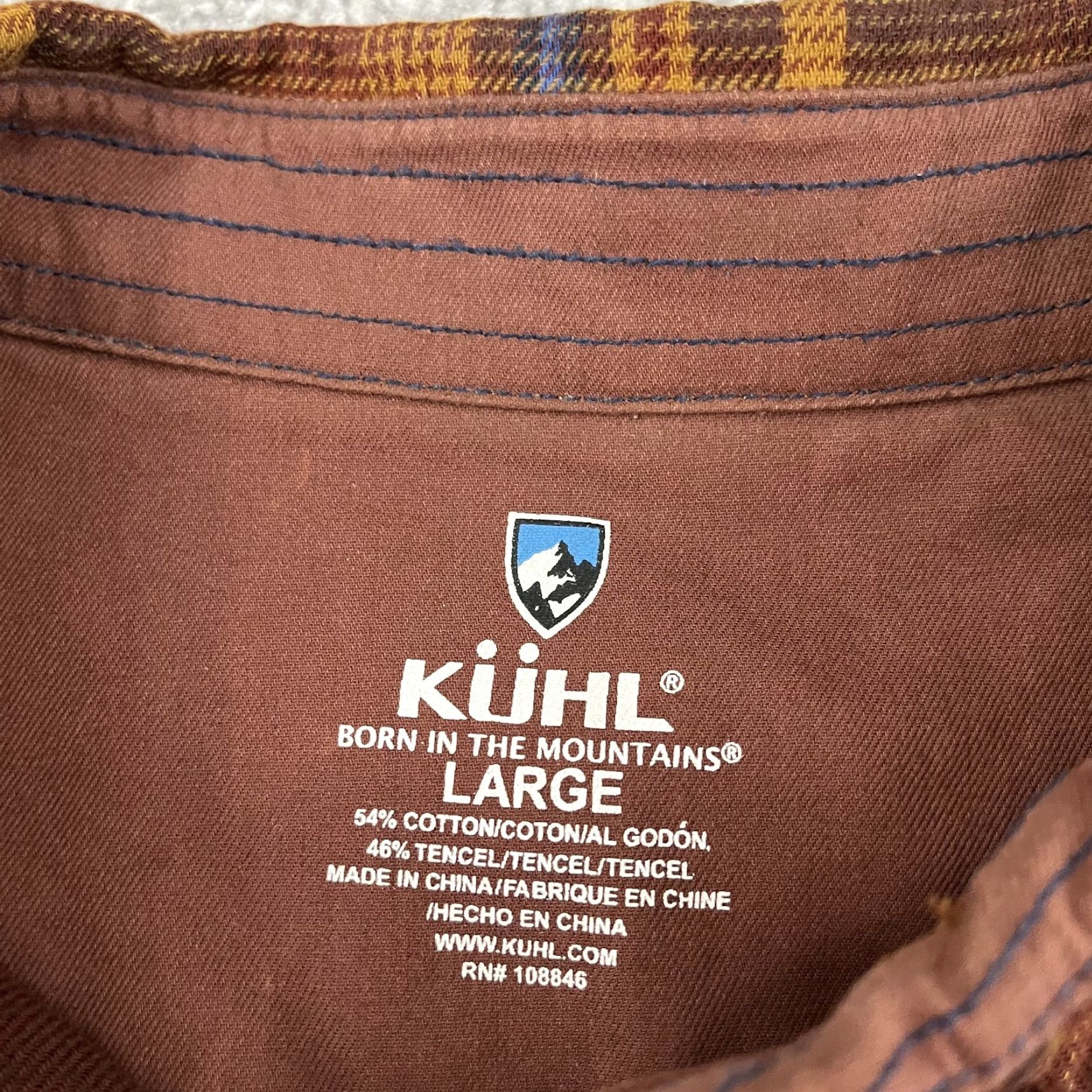 Vintage VINTAGE Kuhl Men’s Flannel Shirt Large Brown Plaid Outdoor Hiking Camping Casual Size US L / EU 52-54 / 3 - 2 Thumbnail