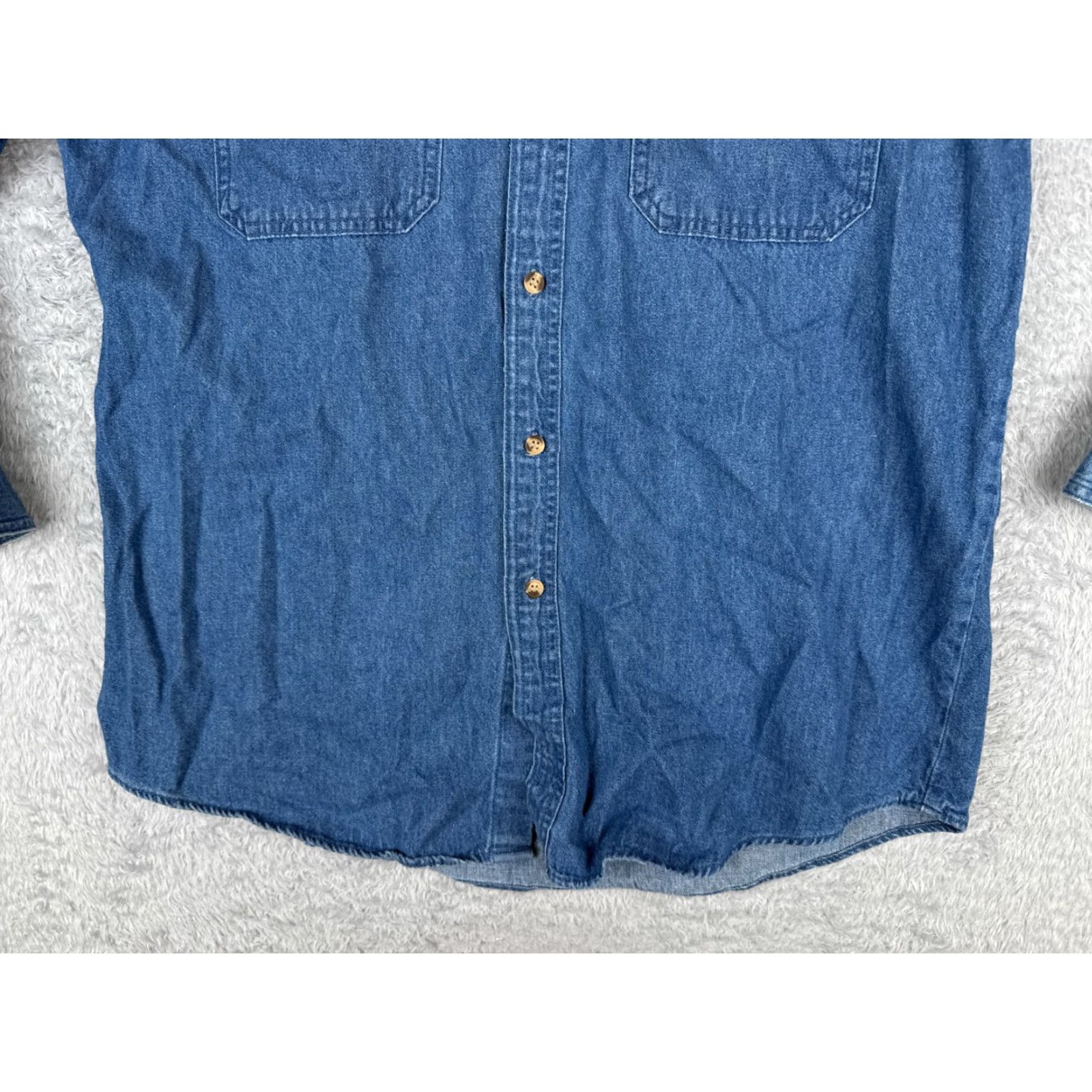 Vintage VINTAGE Protest Blues Shirt Denim Button Up Adult Large Blue 90s 100% Cotton Size US L / EU 52-54 / 3 - 5 Thumbnail